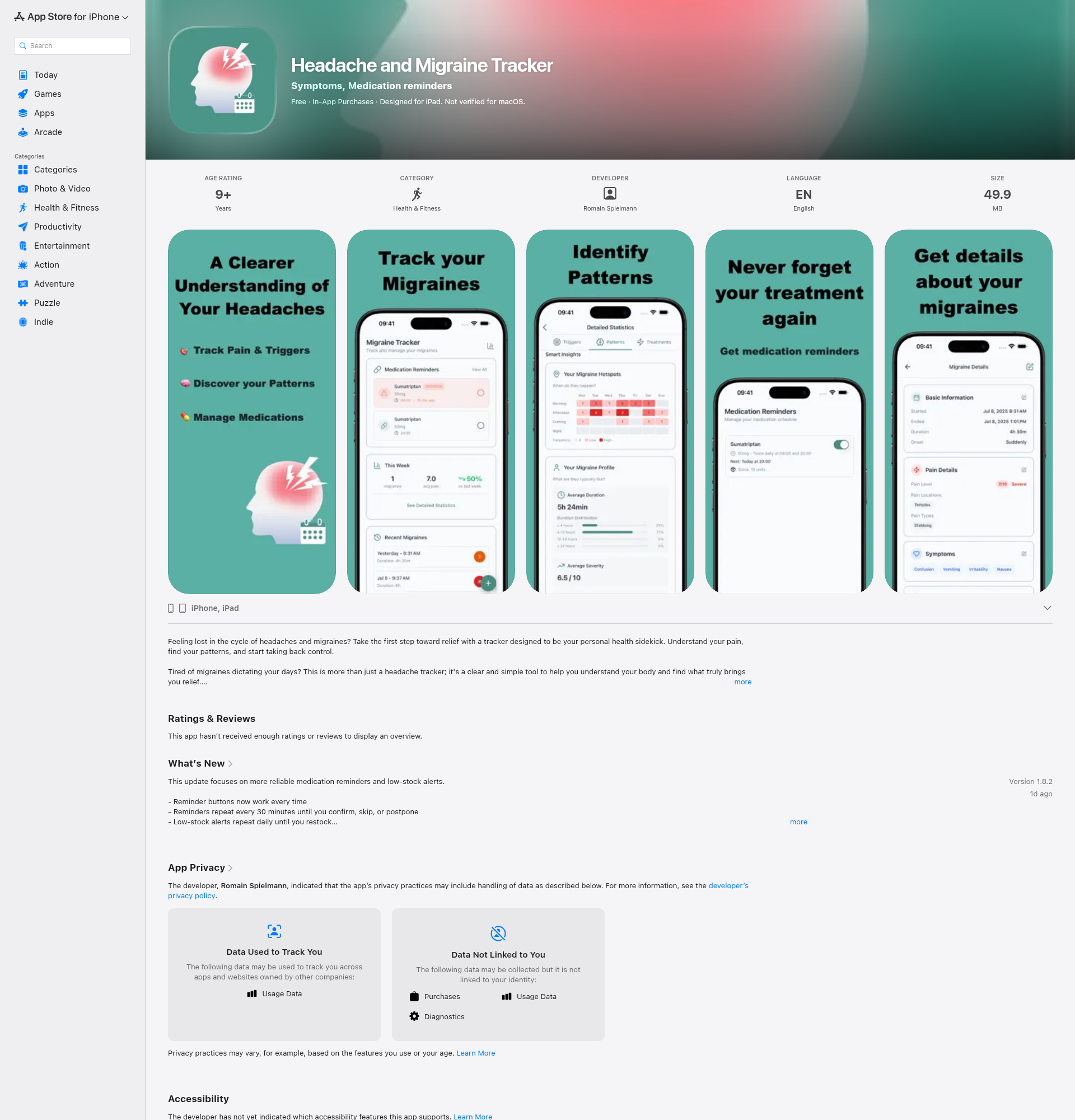 Landing page screenshot for apps.apple.com, 1920 by 2000 pixels