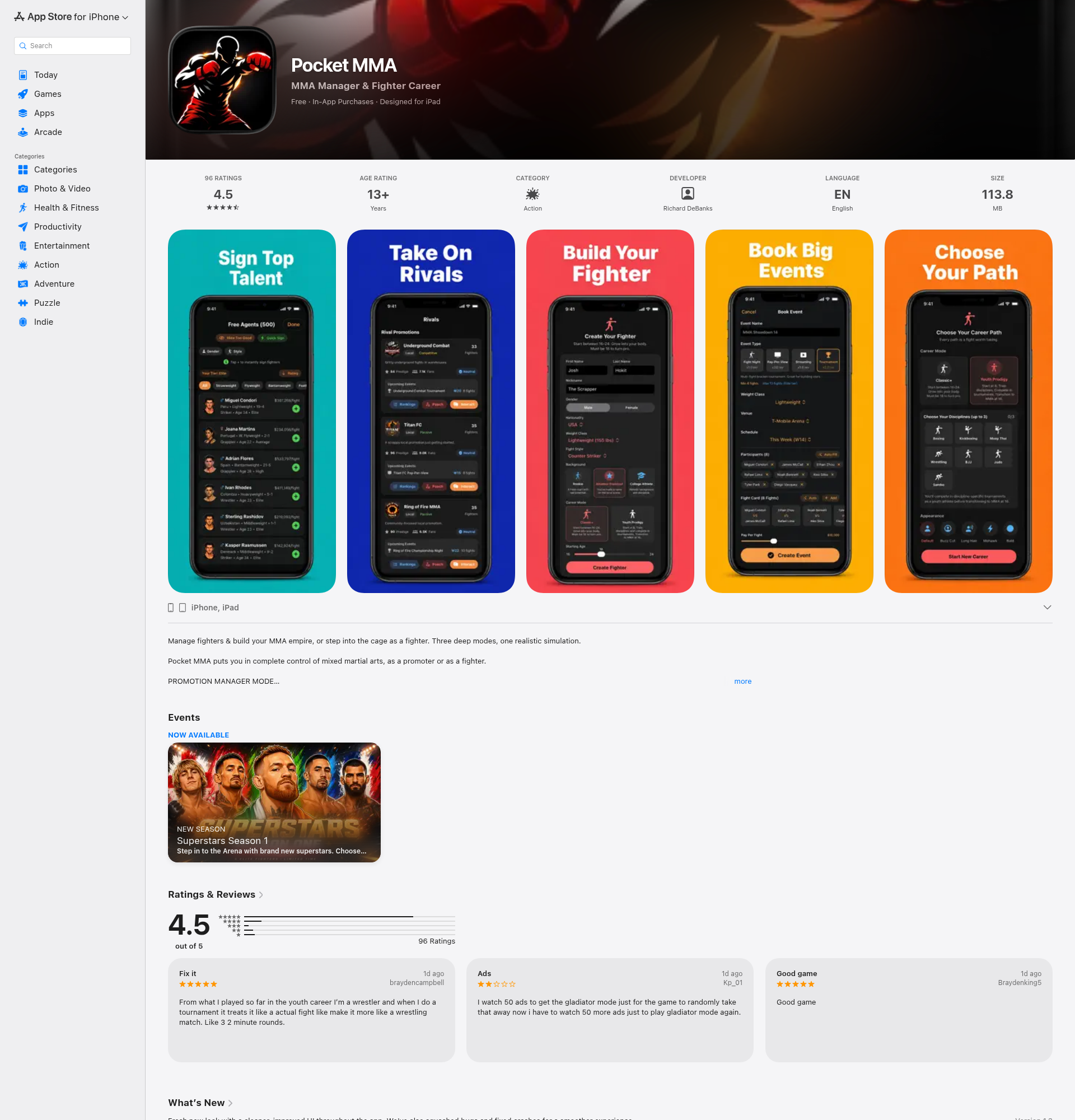 Landing page screenshot for apps.apple.com, 1920 by 2000 pixels