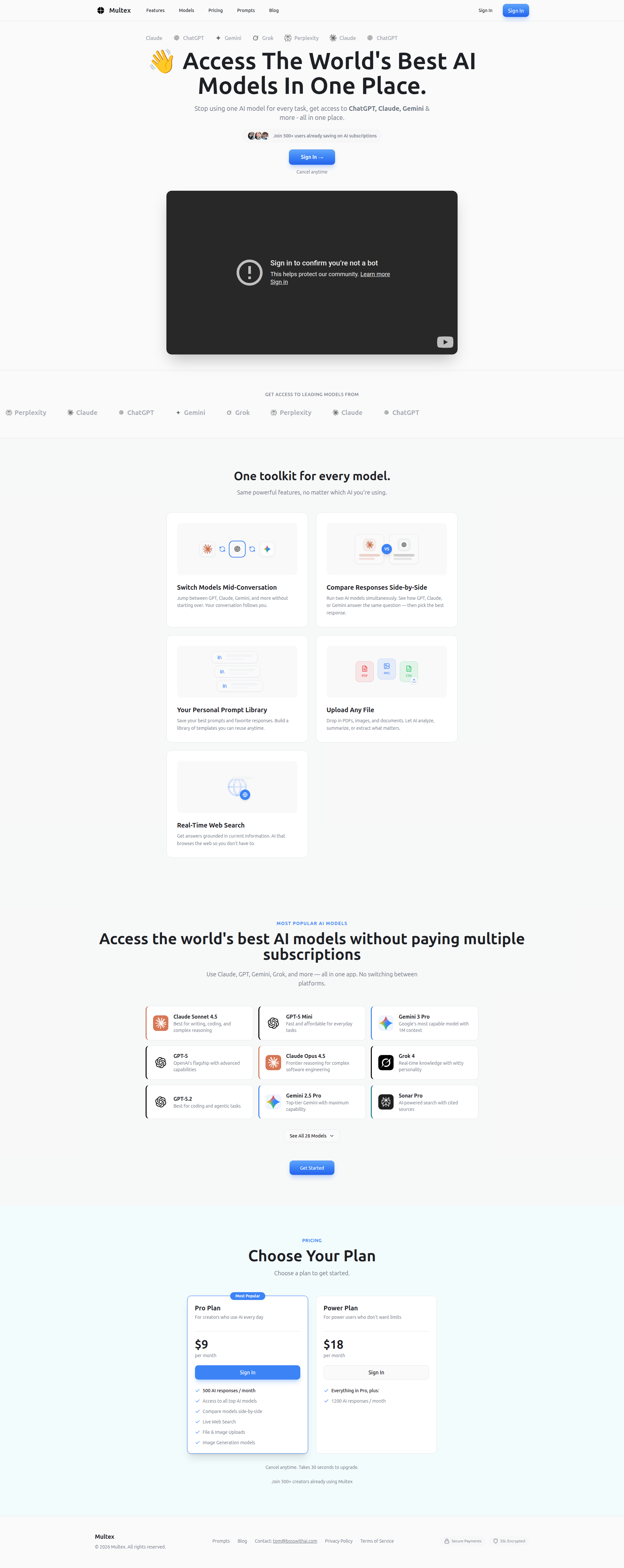 Landing page screenshot for multex.io, 1920 by 4826 pixels