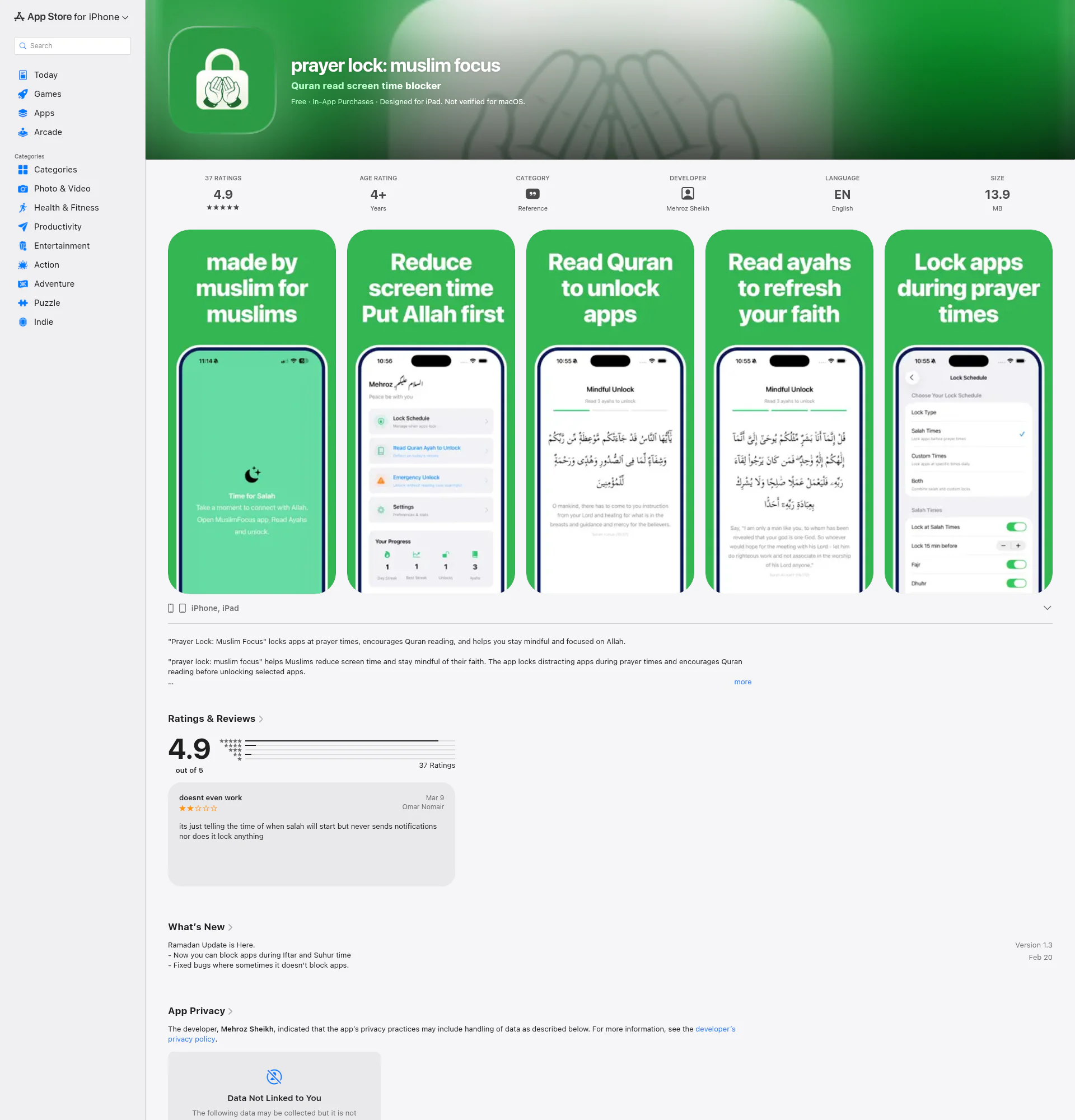 MuslimFocus landing page