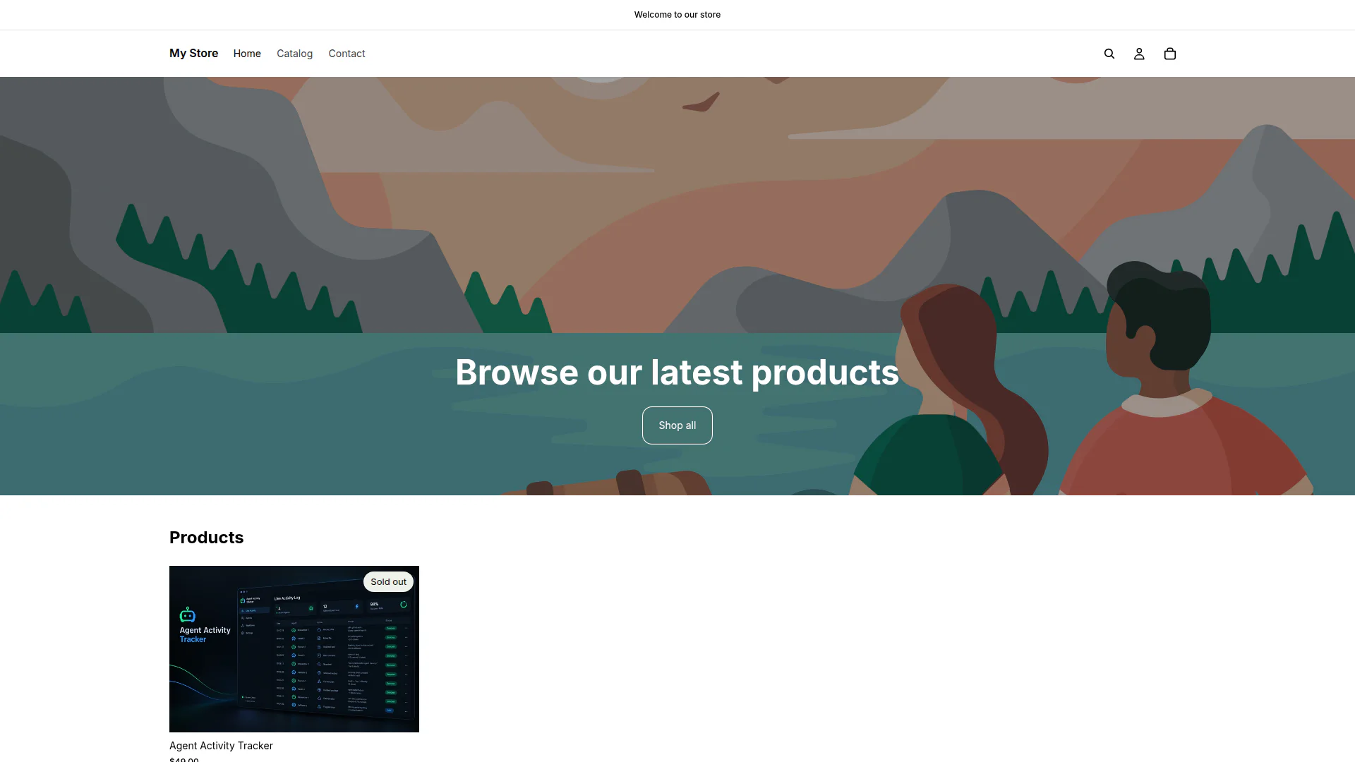 My Store landing page