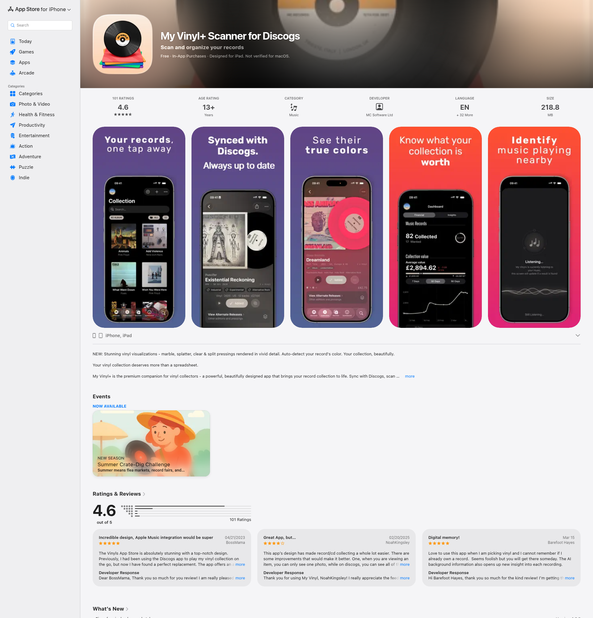 Landing page screenshot for apps.apple.com, 1920 by 2000 pixels