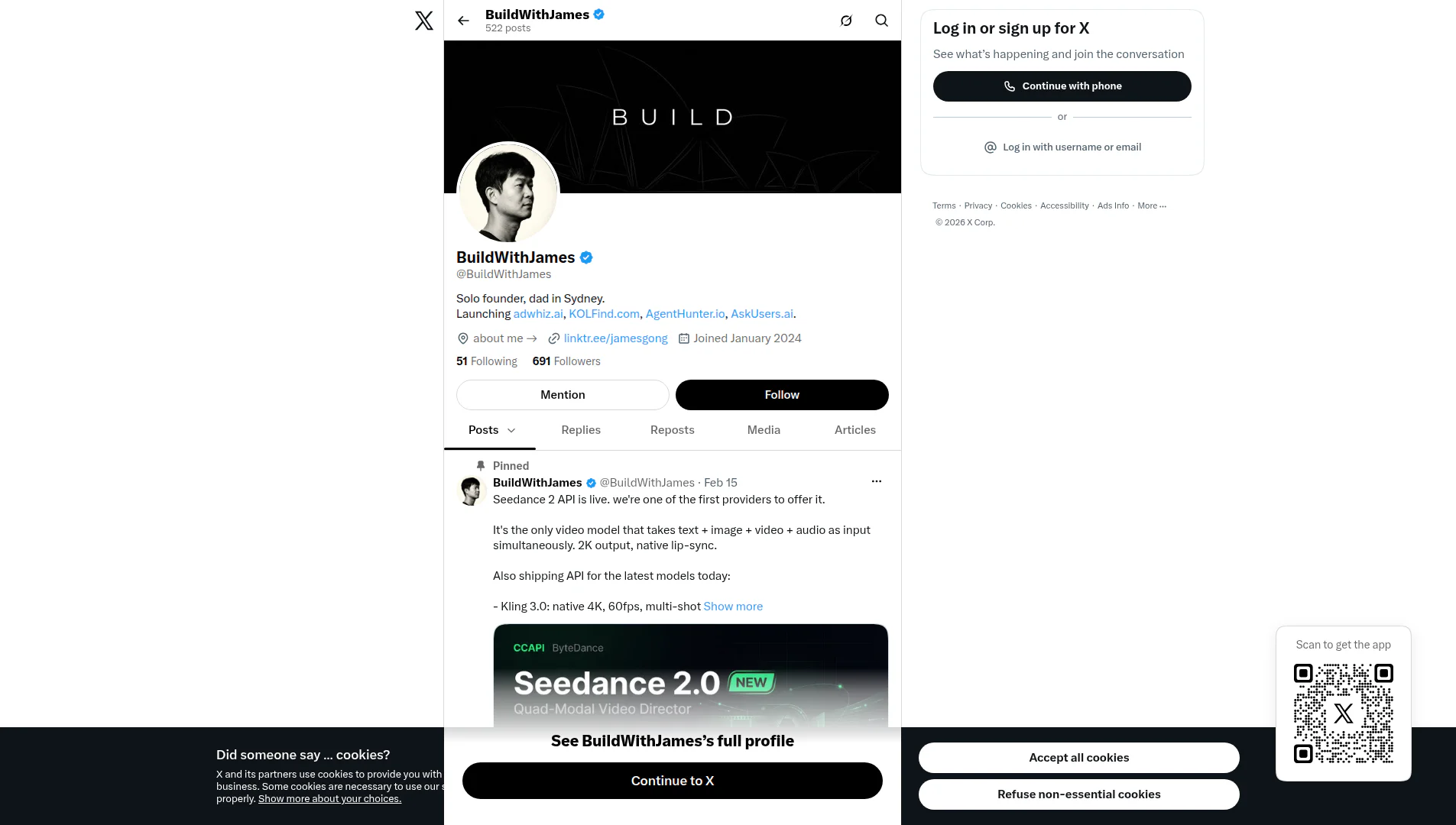 My X project 1 landing page