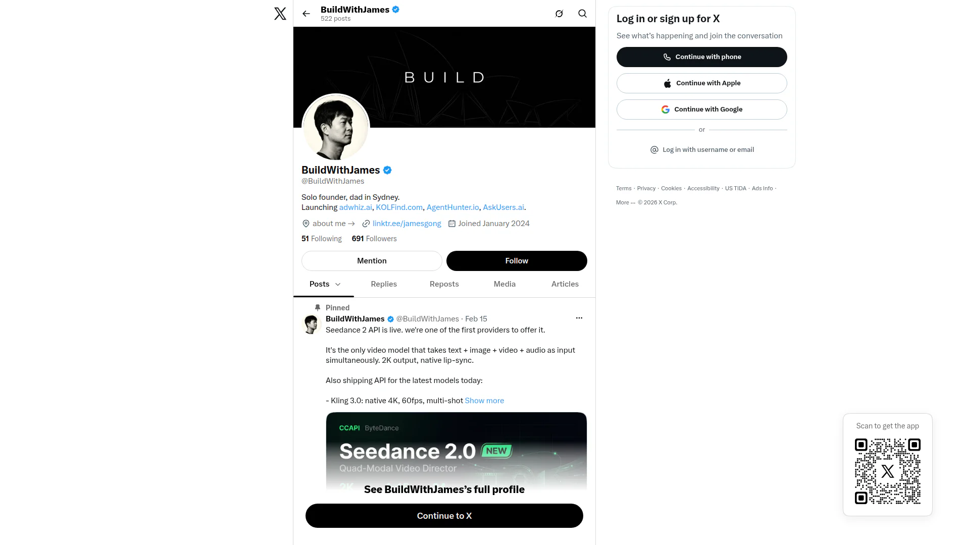 My X project 3 landing page