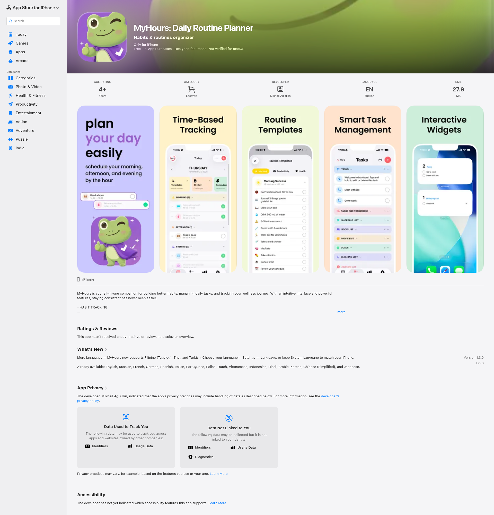 Landing page screenshot for apps.apple.com, 1920 by 2000 pixels