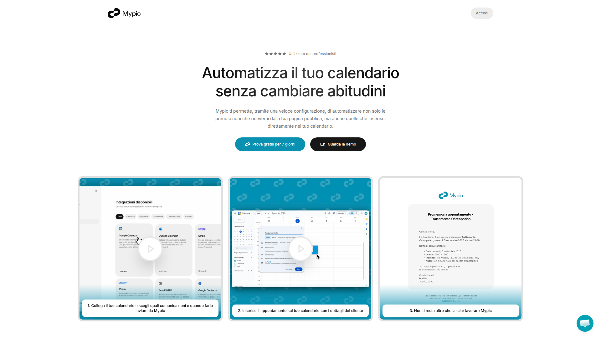 Landing page screenshot for mypic.tech, 1920 by 1080 pixels