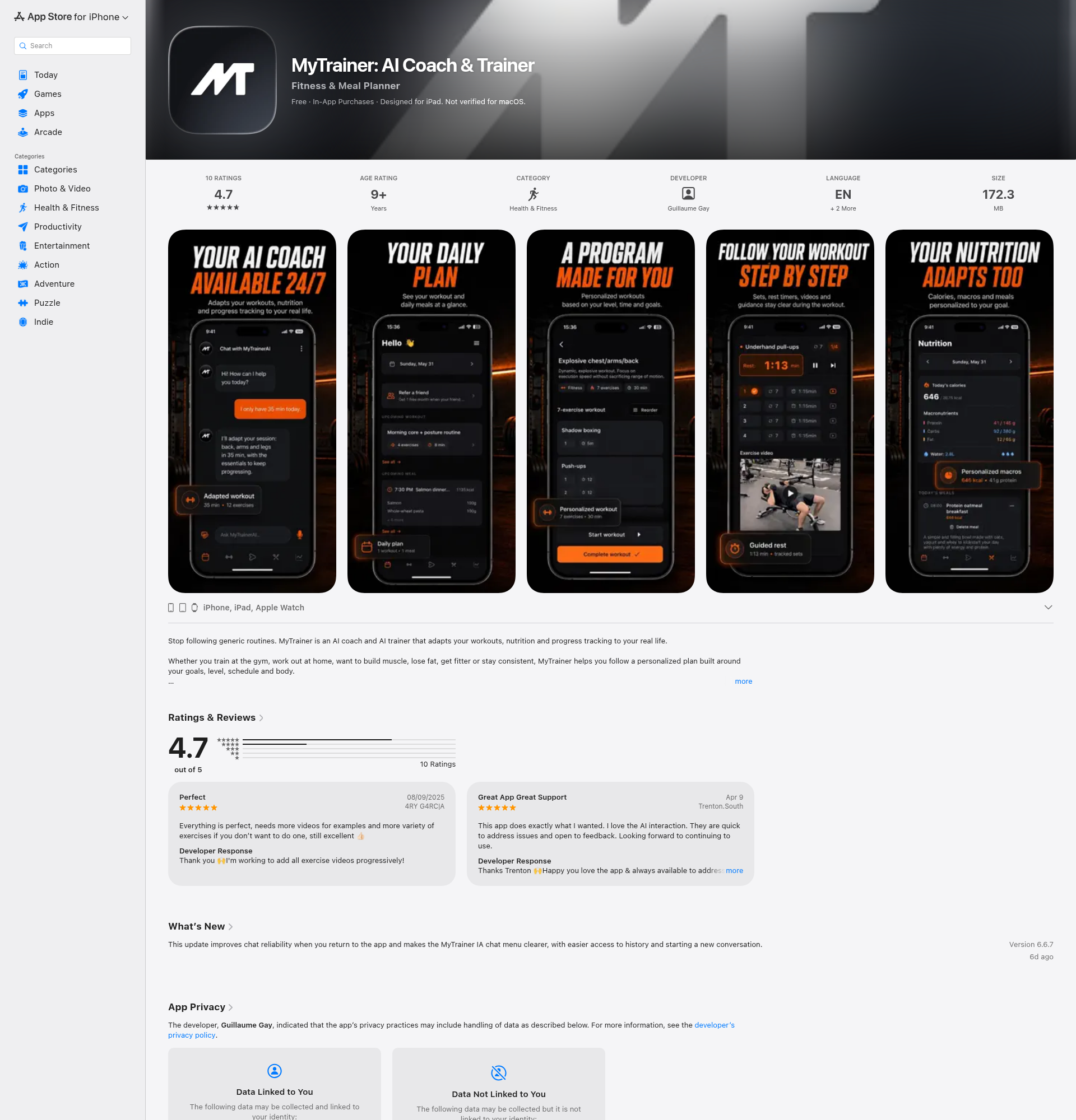 Landing page screenshot for apps.apple.com, 1920 by 2000 pixels