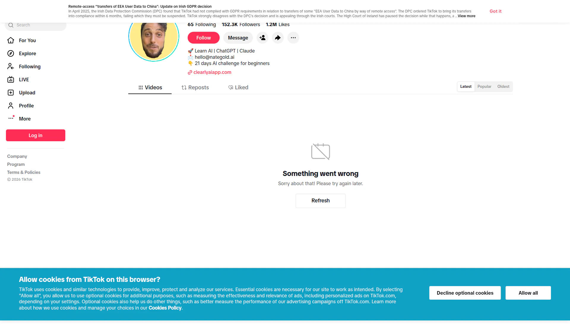 Nate Gold AI LLC landing page