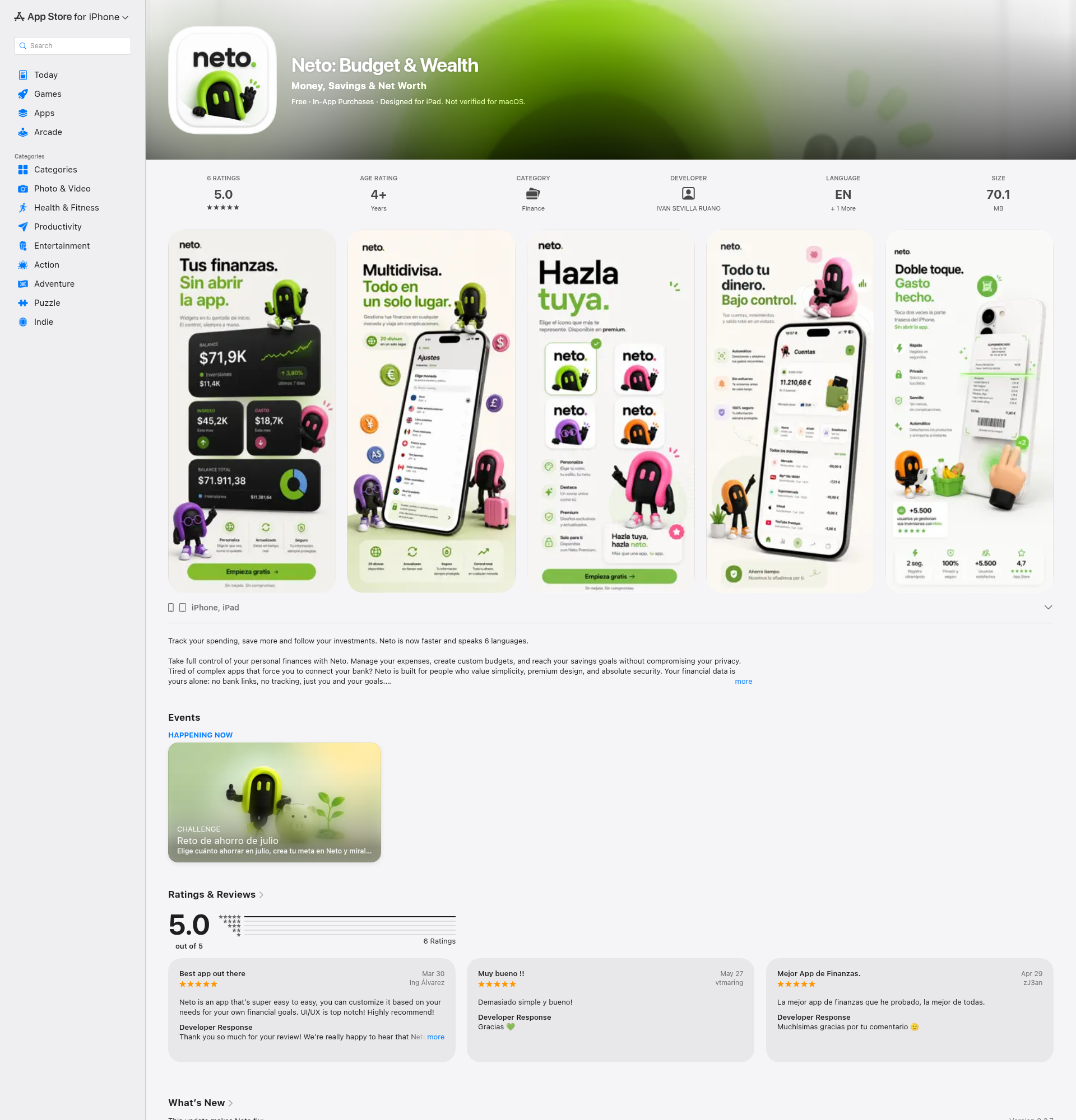 Landing page screenshot for apps.apple.com, 1920 by 2000 pixels