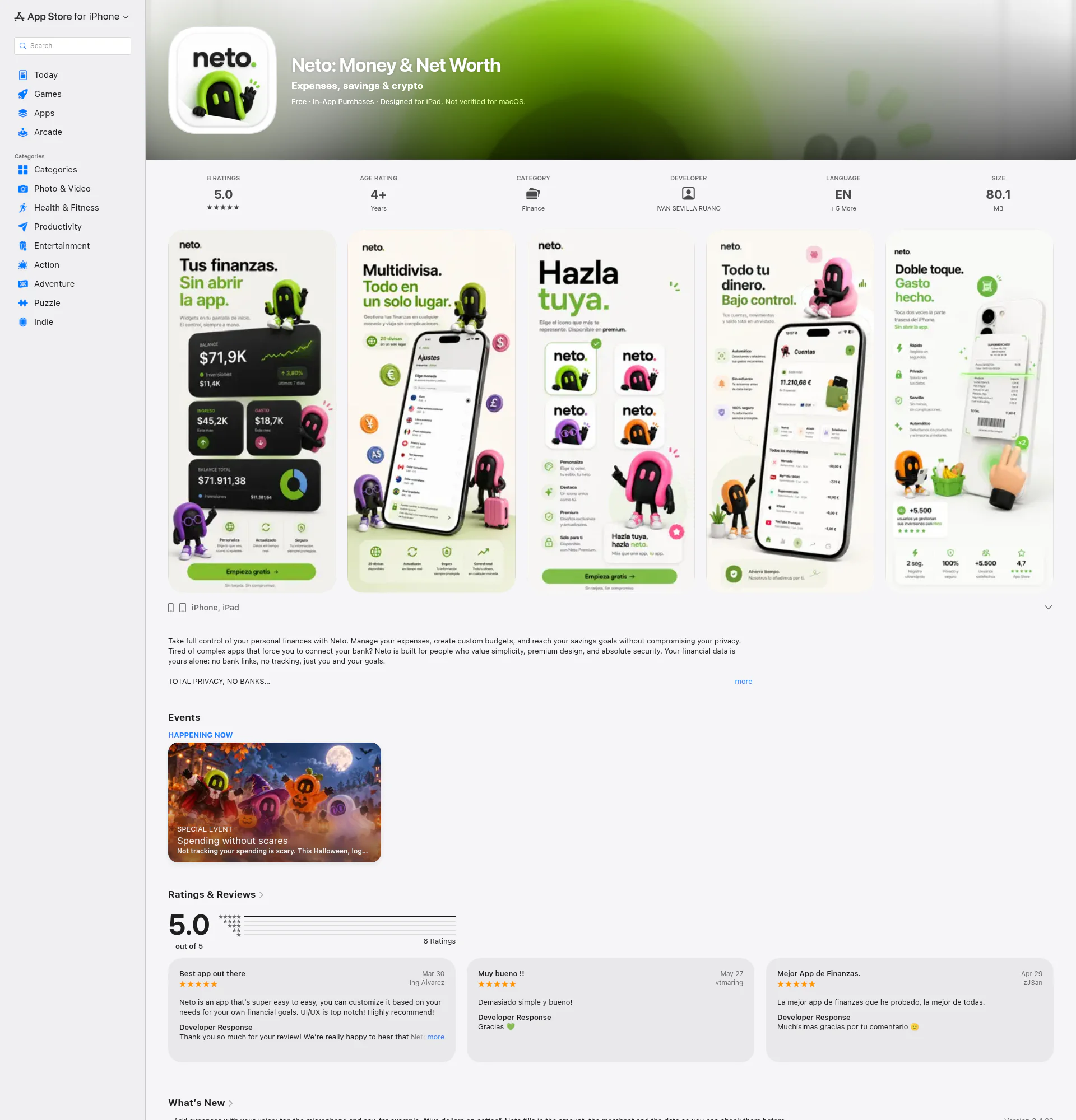Neto landing page