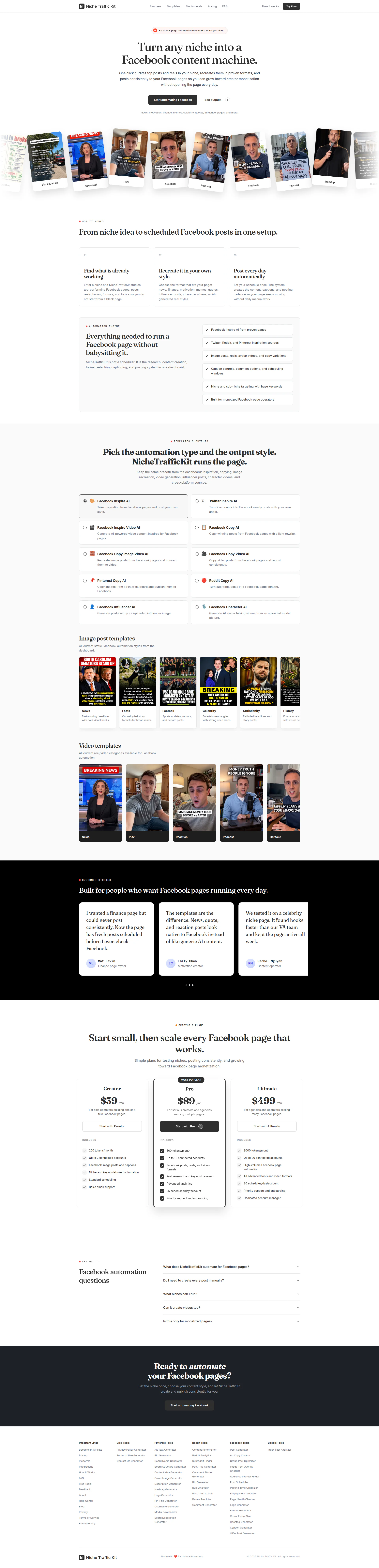 Niche Traffic Kit website