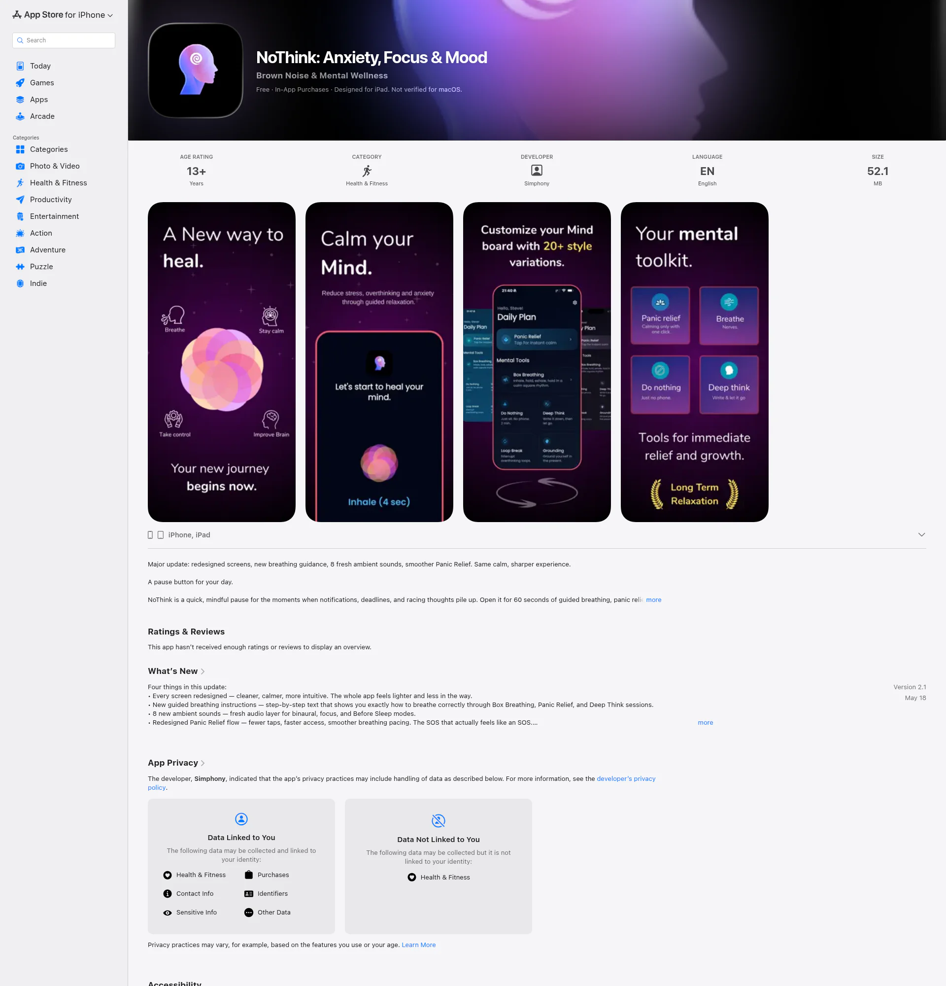 NoThink landing page
