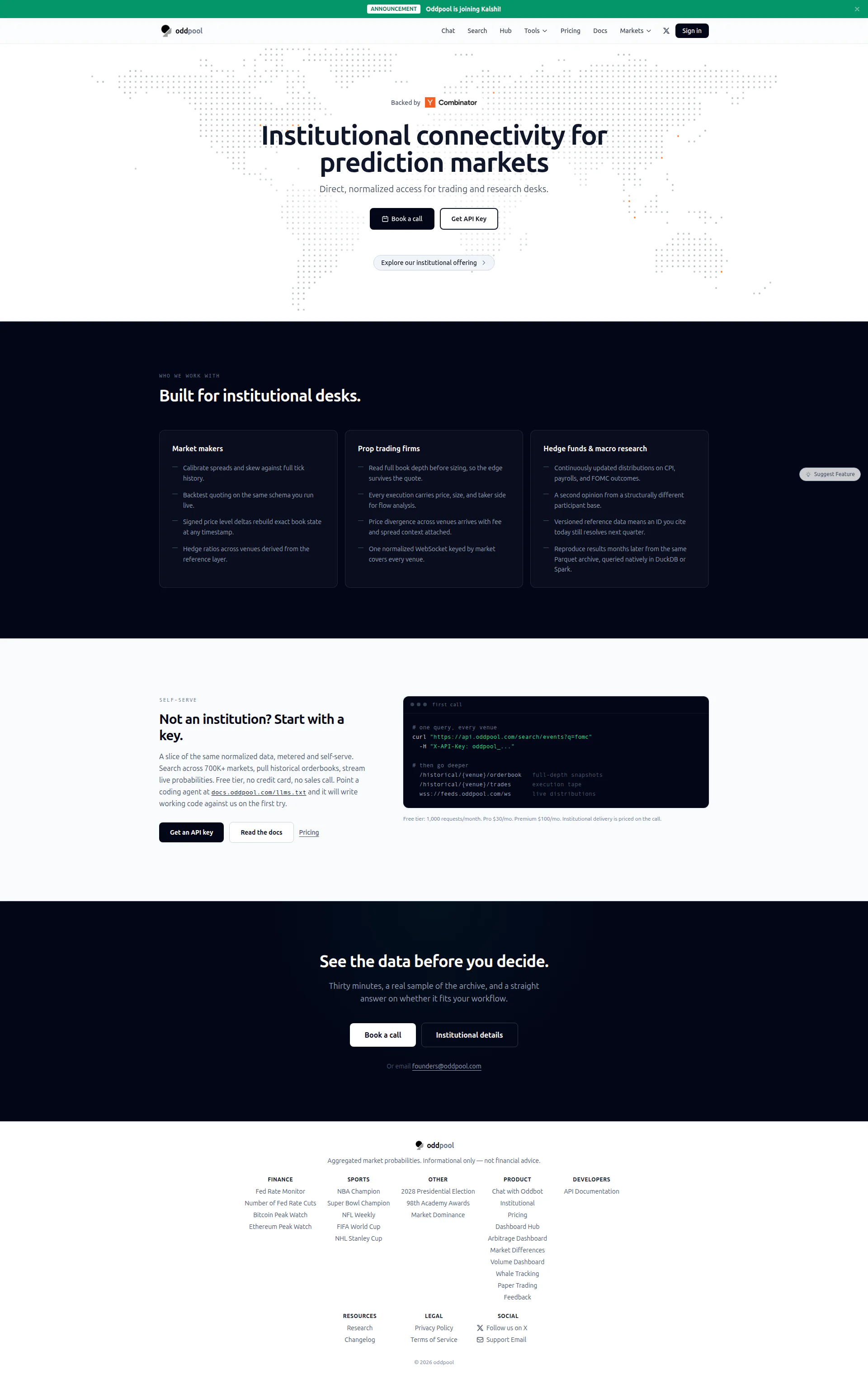 Oddpool website