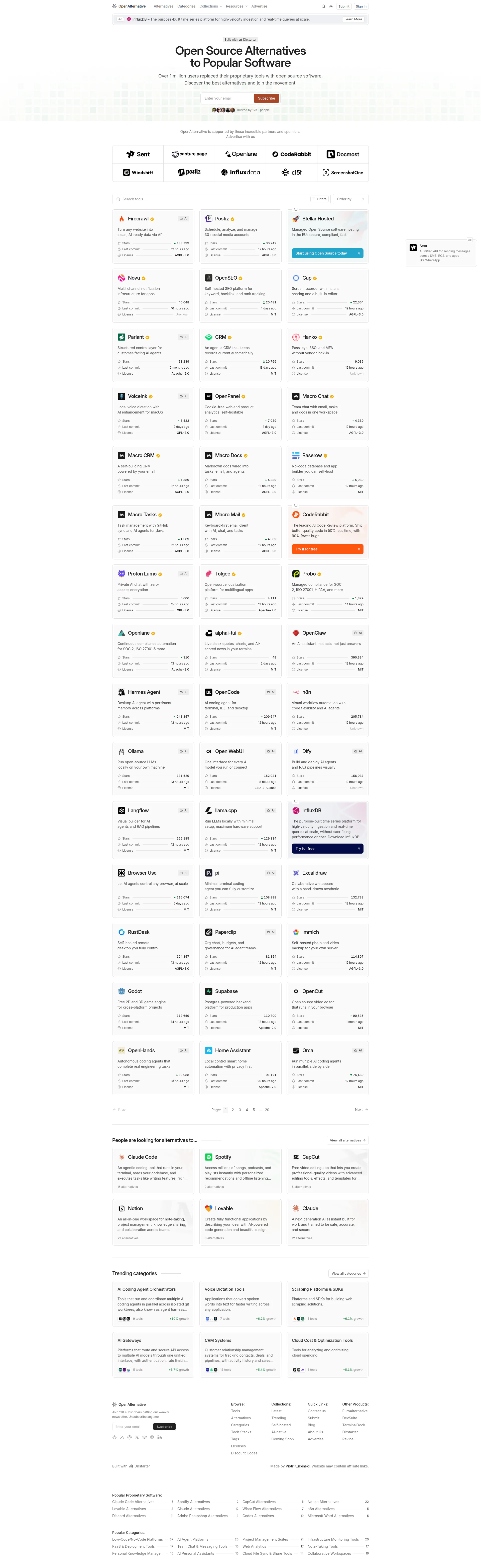 OpenAlternative website