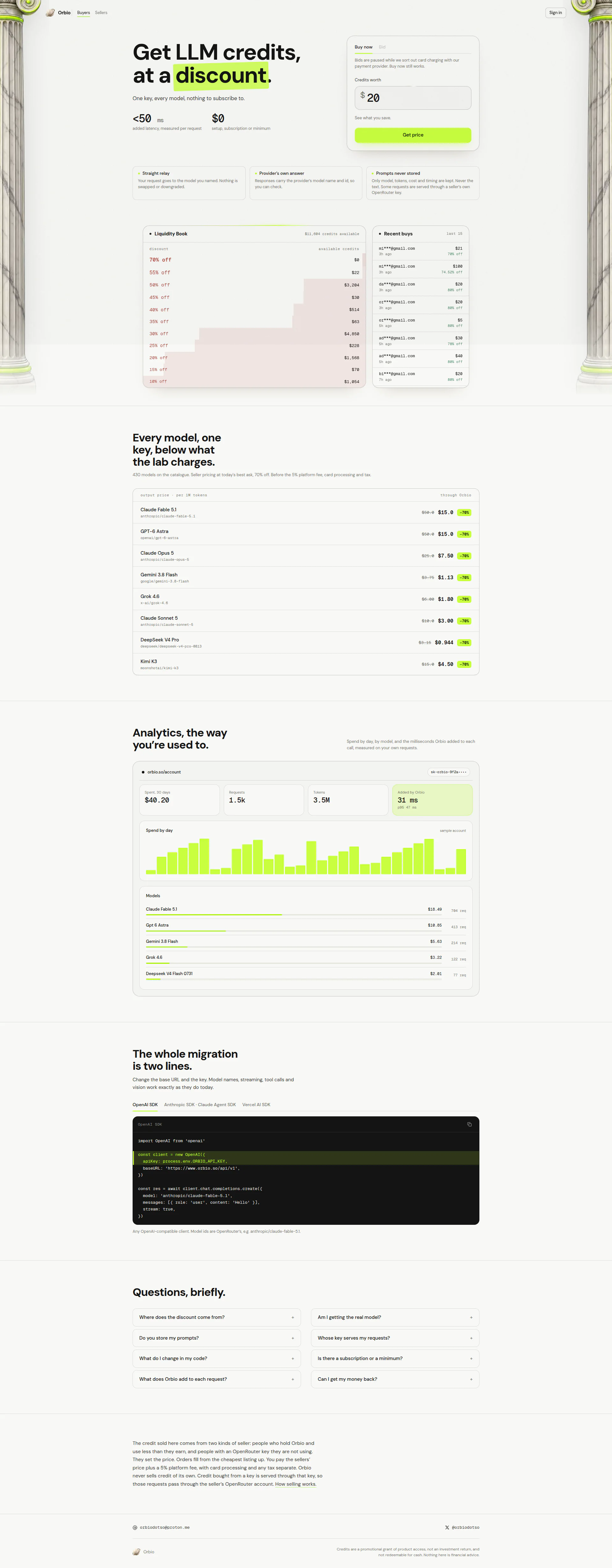 Orbio website