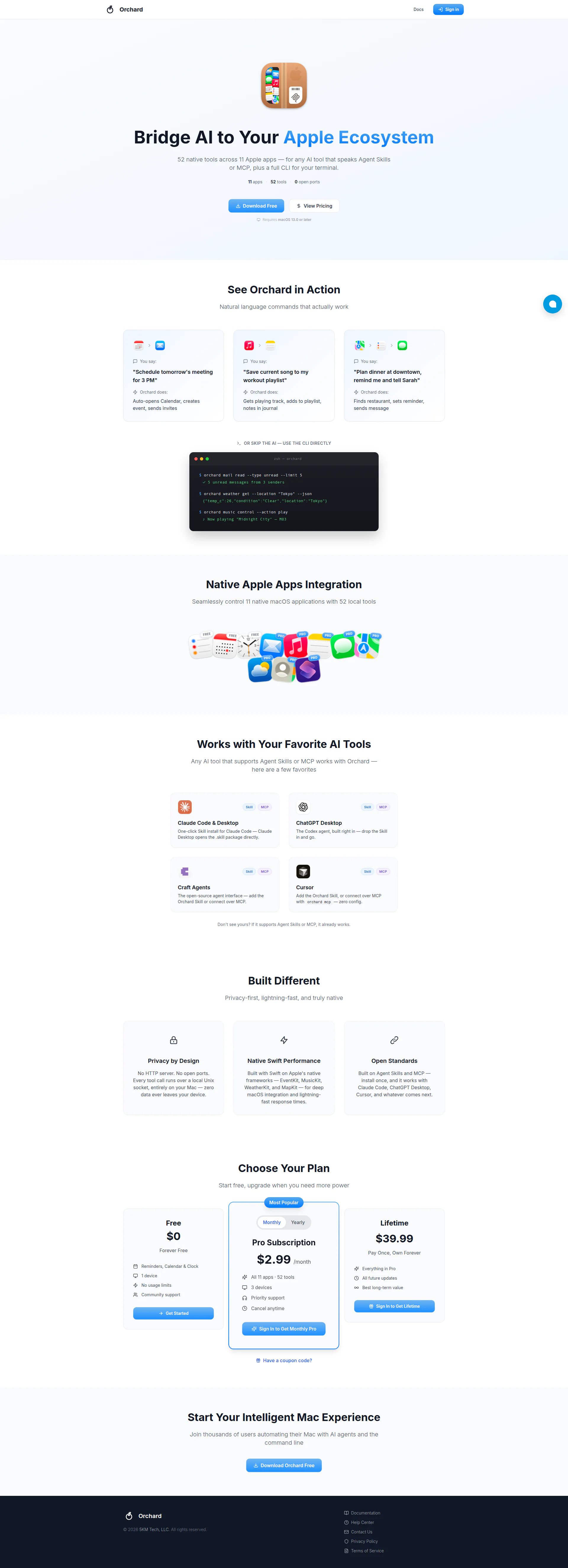 Orchard website