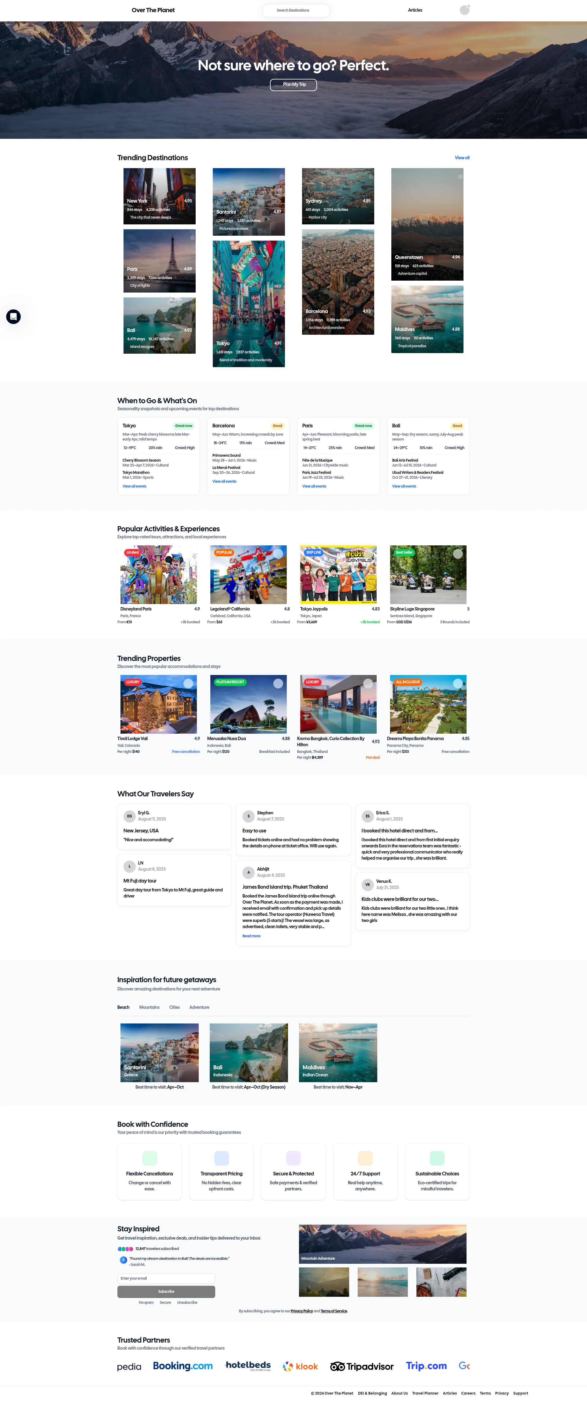 OVER THE PLANET website