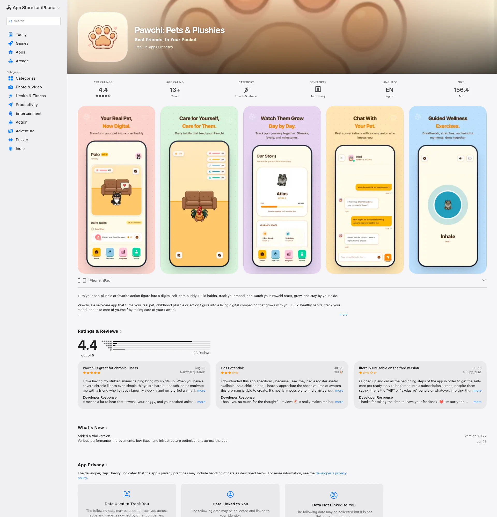 Pawchi landing page