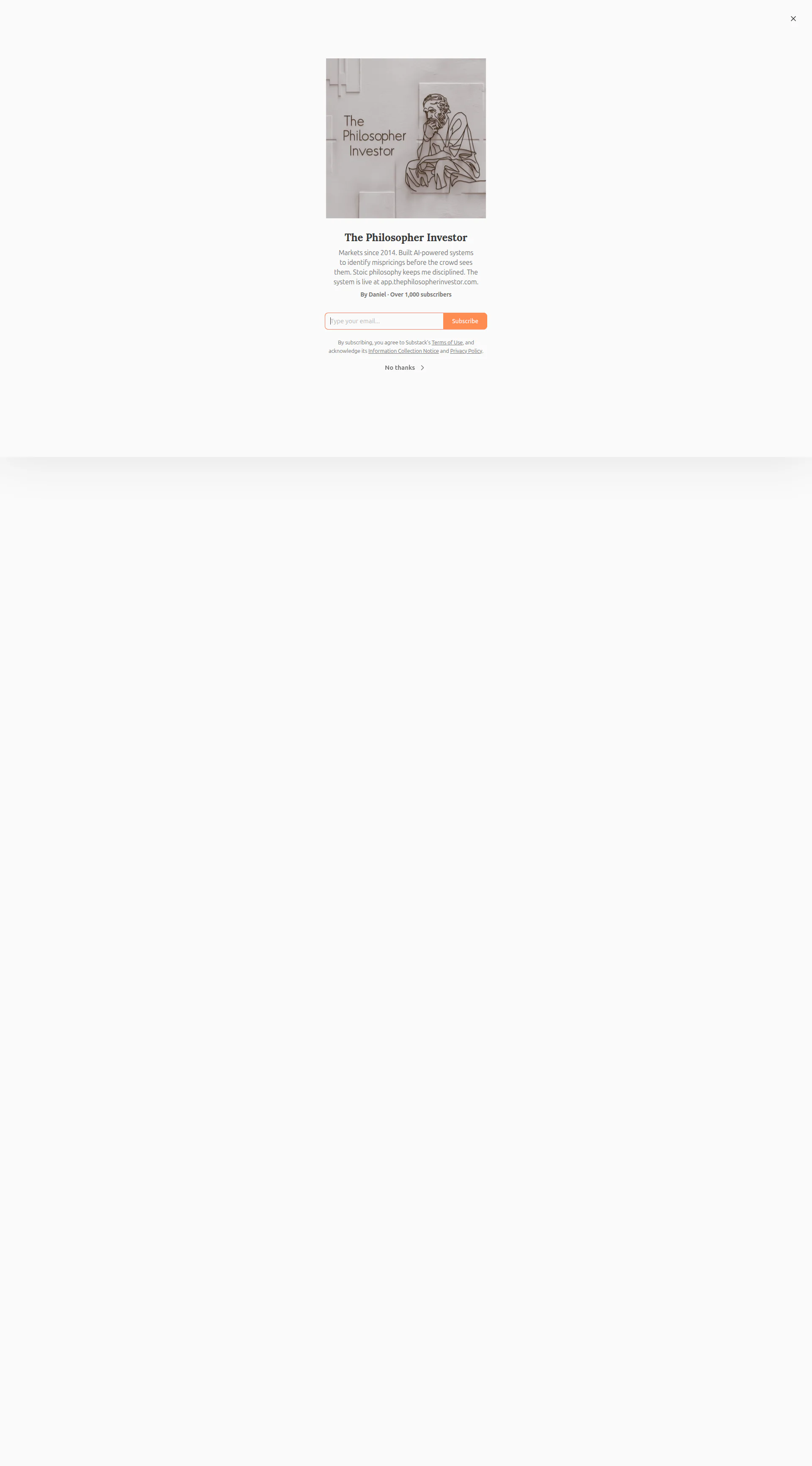 philosopherinvestor.substack landing page