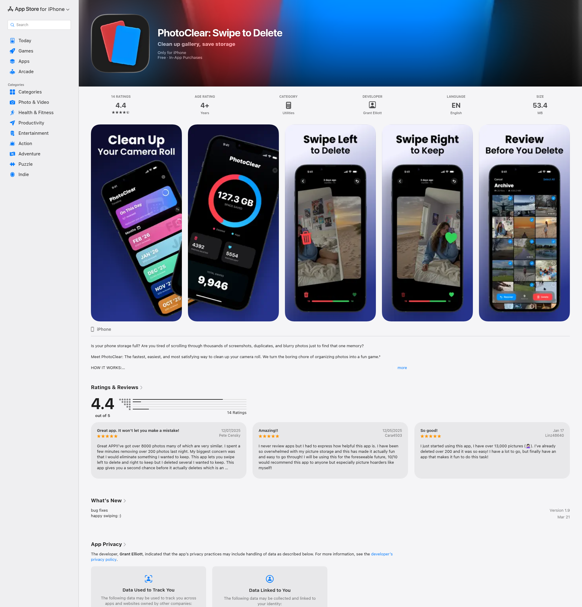 Landing page screenshot for apps.apple.com, 1920 by 2000 pixels