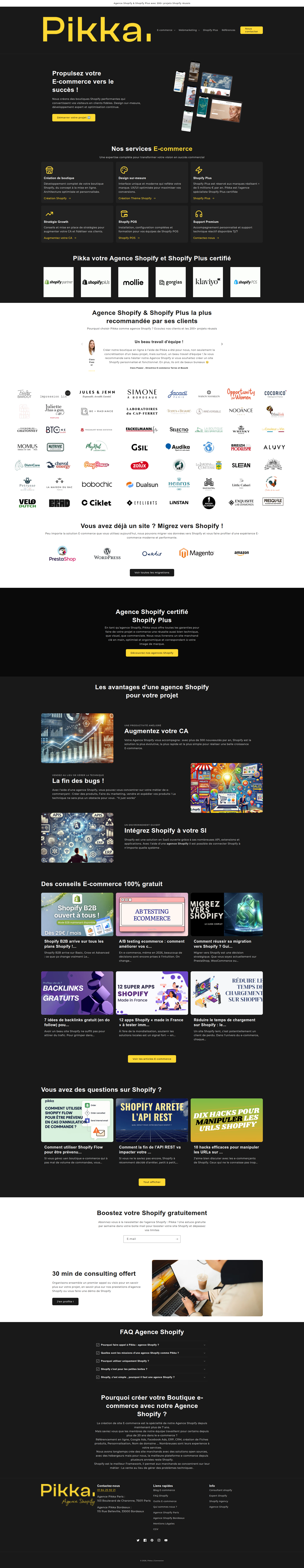 Landing page screenshot for pikka.fr, 1920 by 9894 pixels