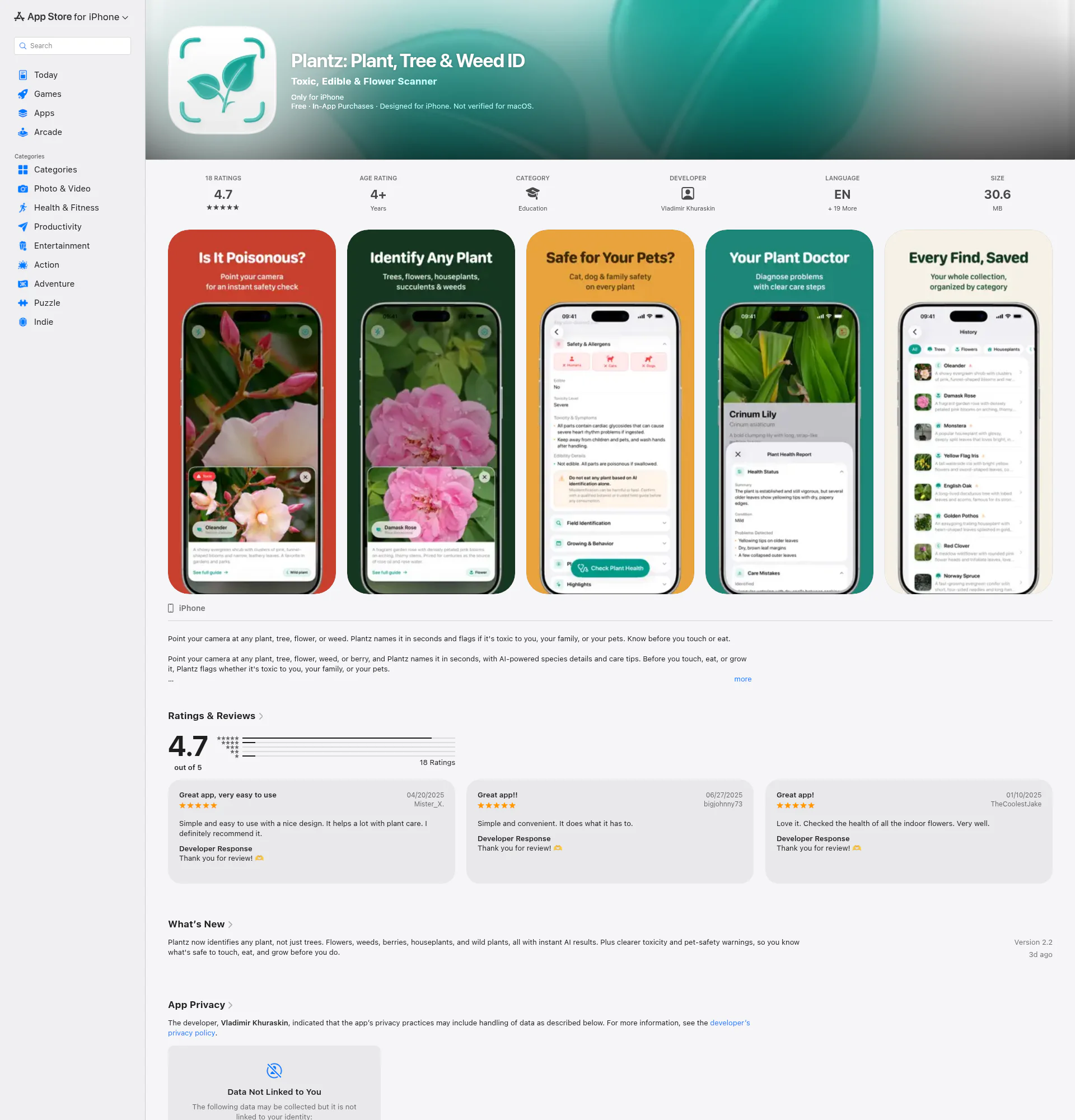 Plantzzz landing page