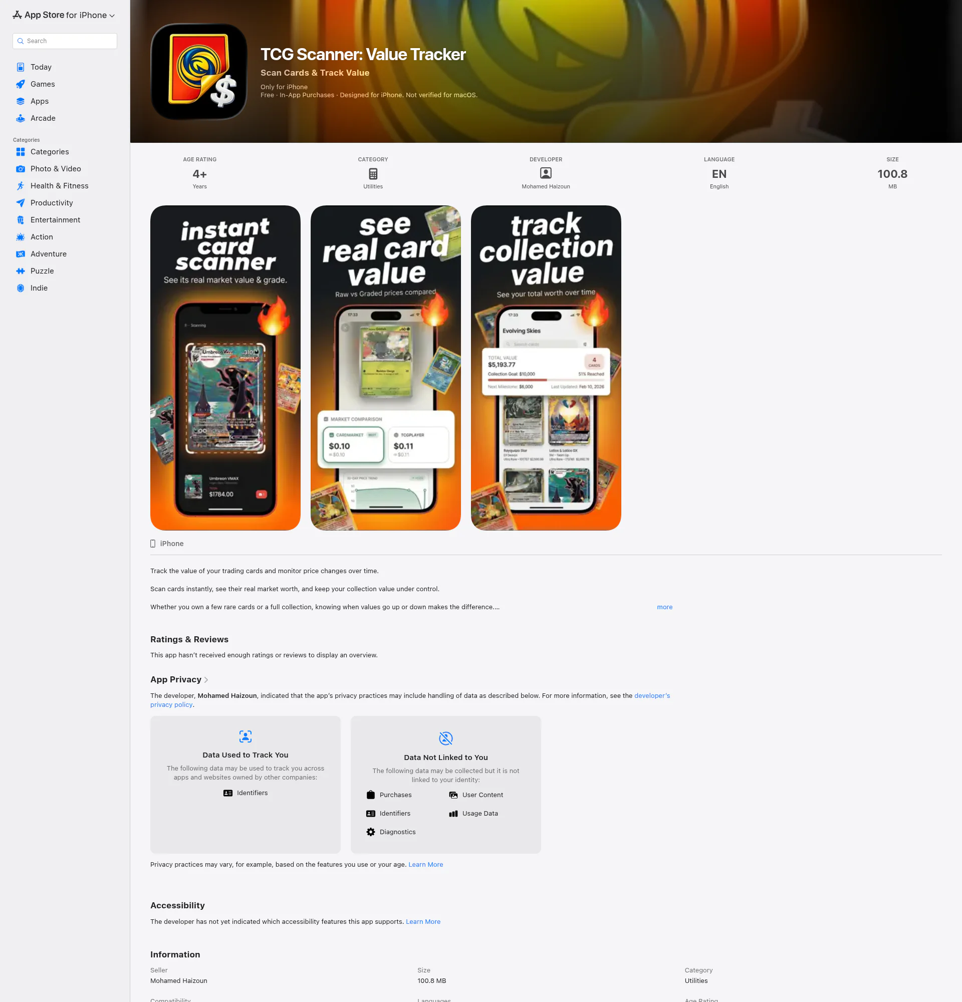 Pokemon TCG landing page