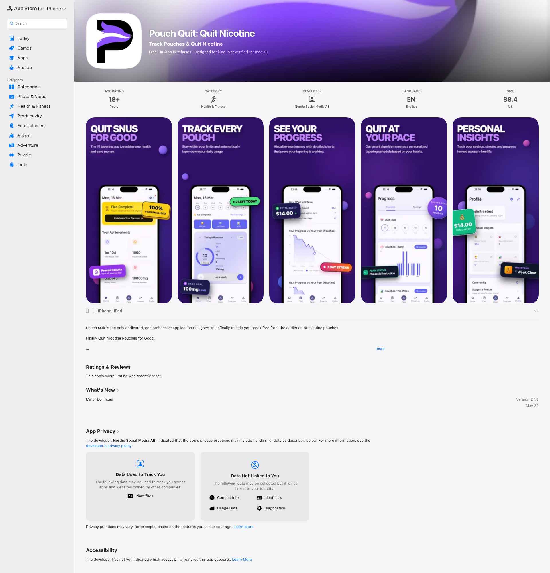 Landing page screenshot for apps.apple.com, 1920 by 2000 pixels