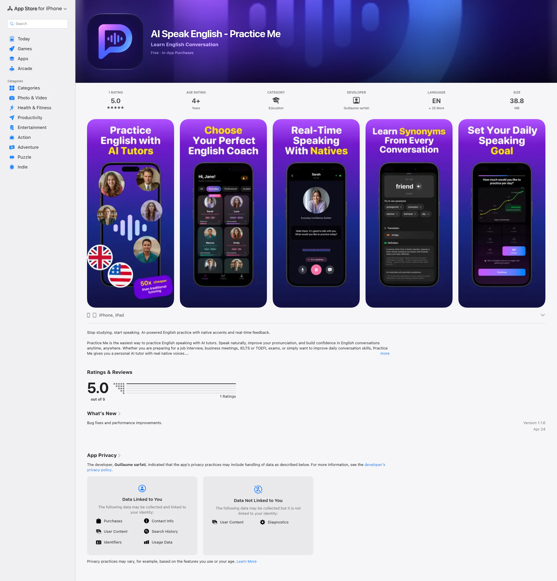Practiceme landing page