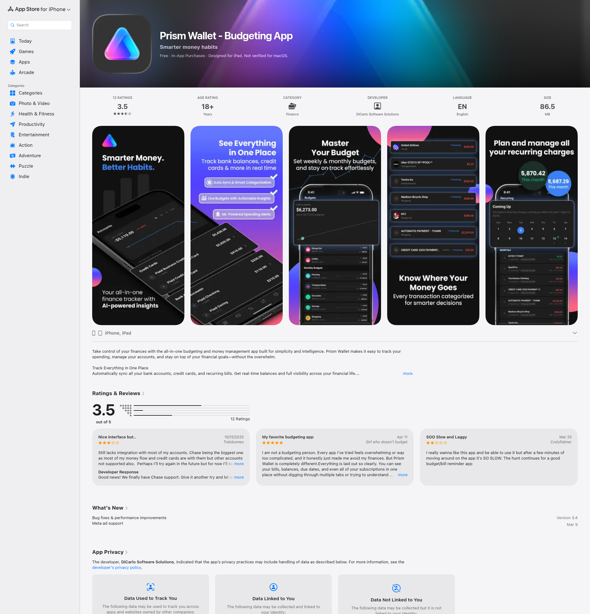 Landing page screenshot for apps.apple.com, 1920 by 2000 pixels