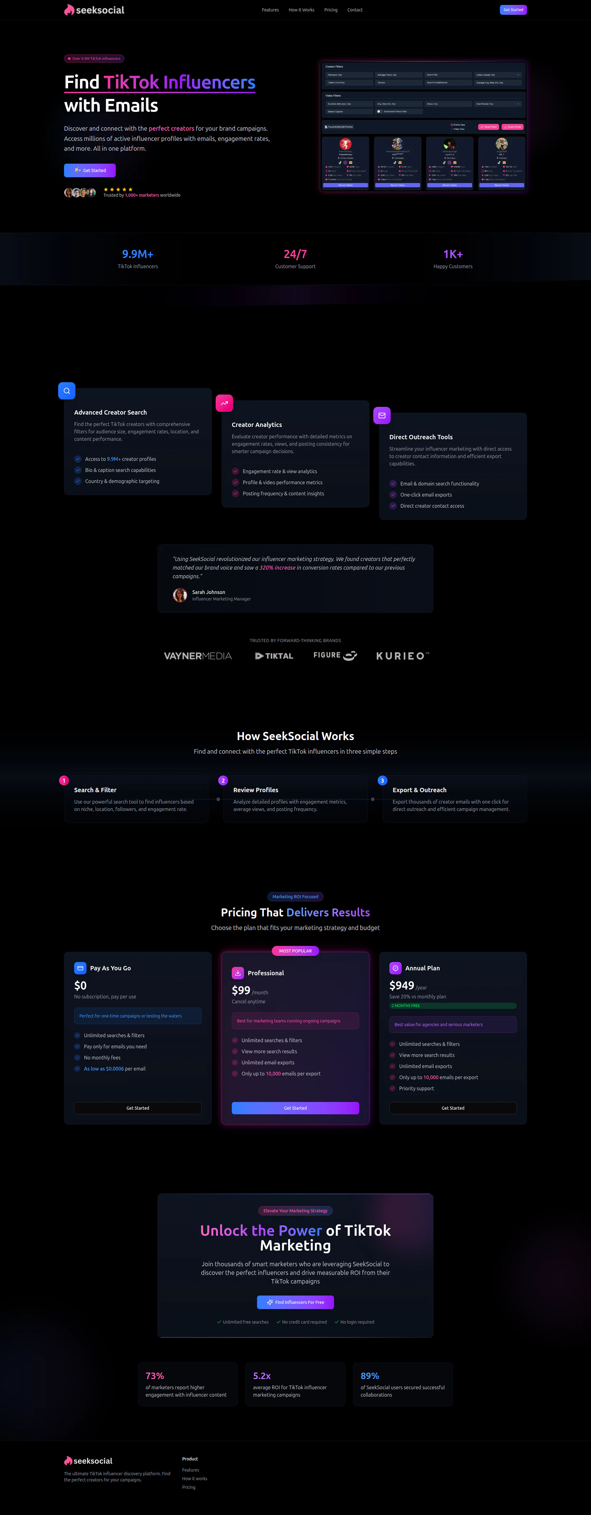 SeekSocial website