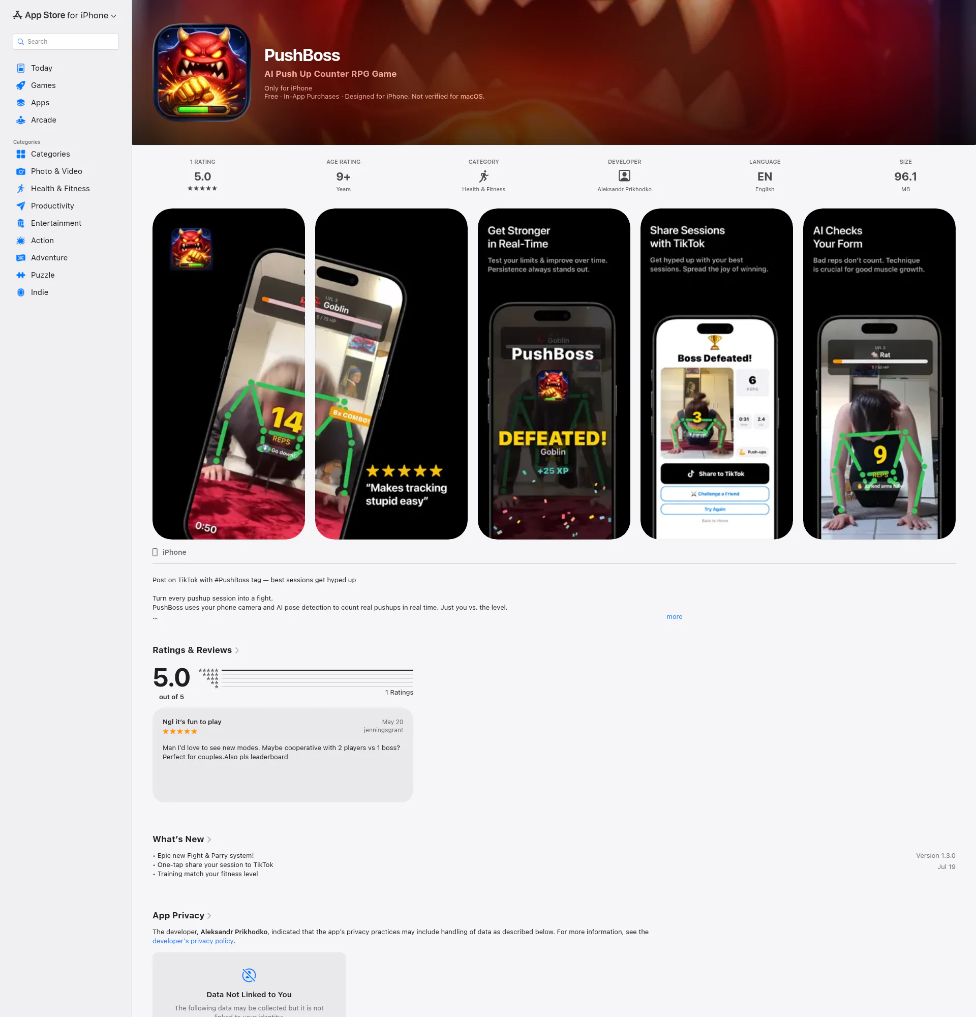 PushBoss landing page