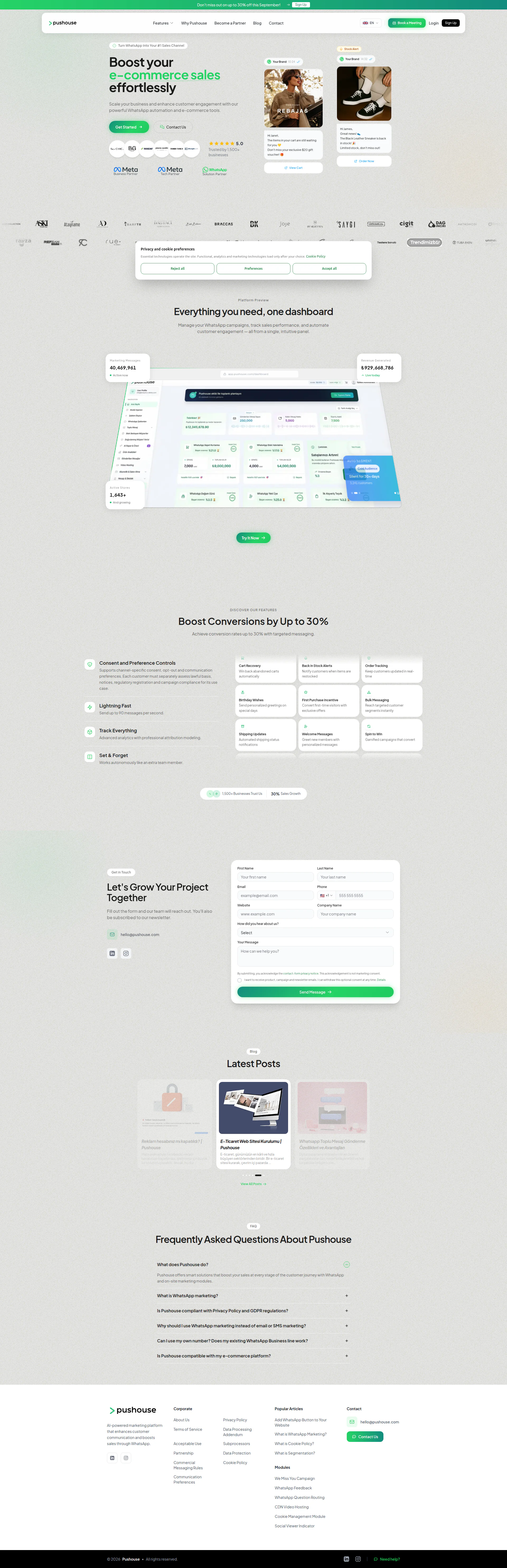 Pushouse website
