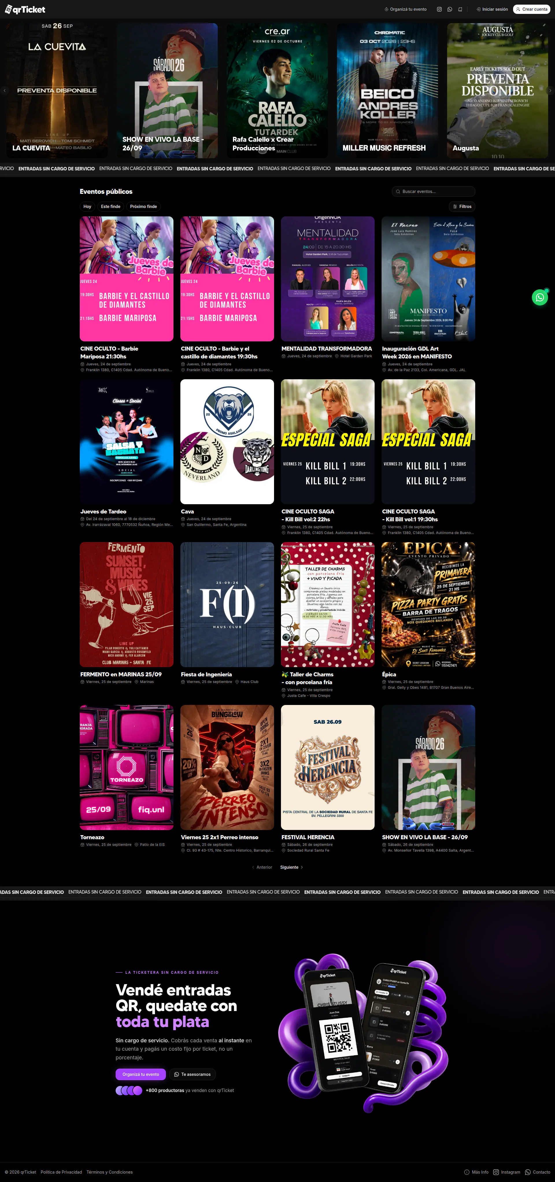 qrTicket website