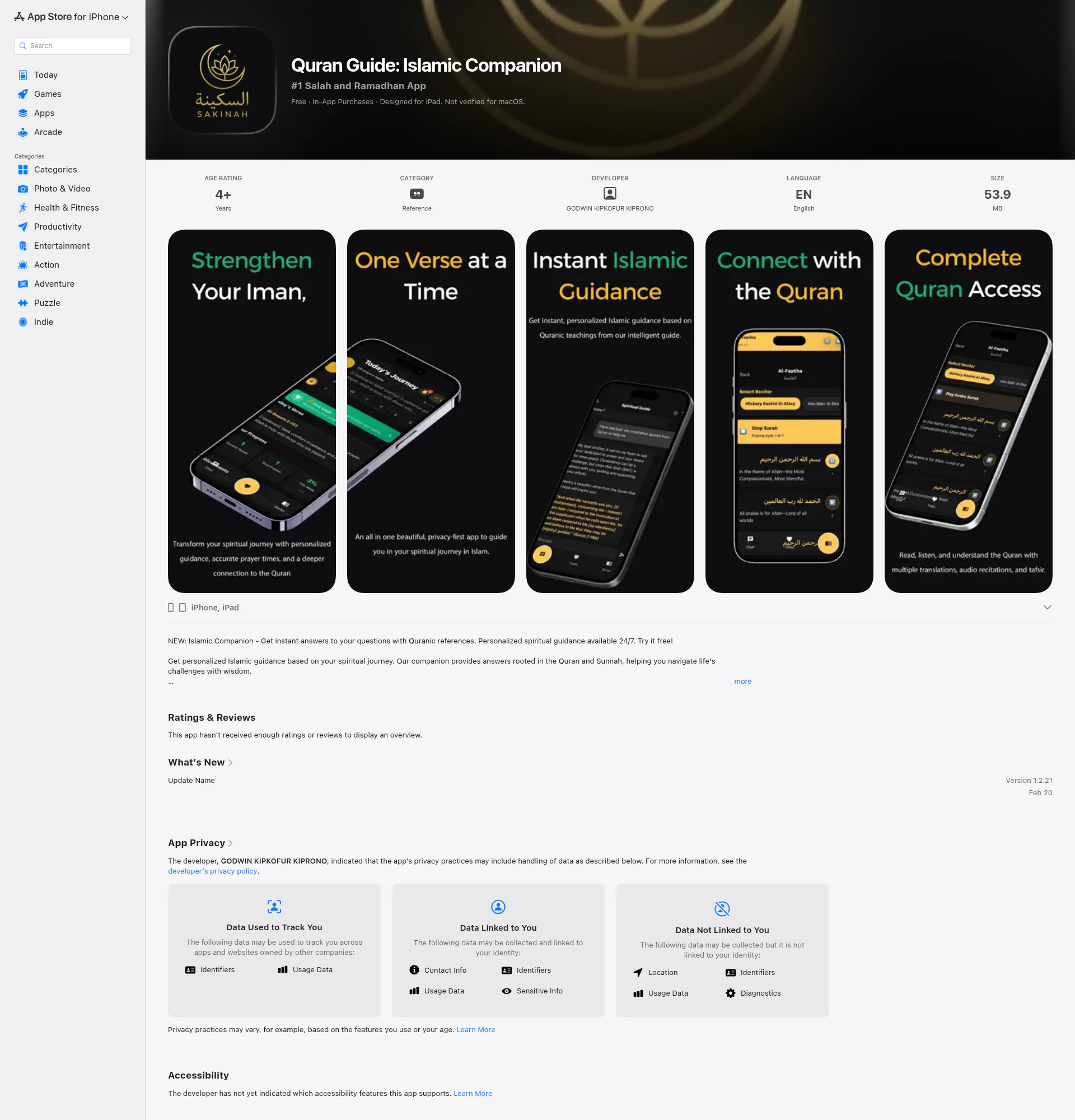 Quran Guide AI: Your #1 Islamic Companion landing page
