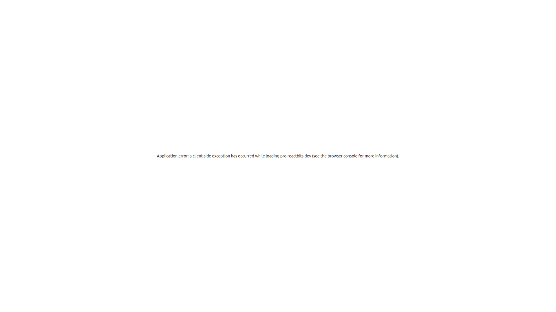 Landing page screenshot for pro.reactbits.dev, 1920 by 1080 pixels
