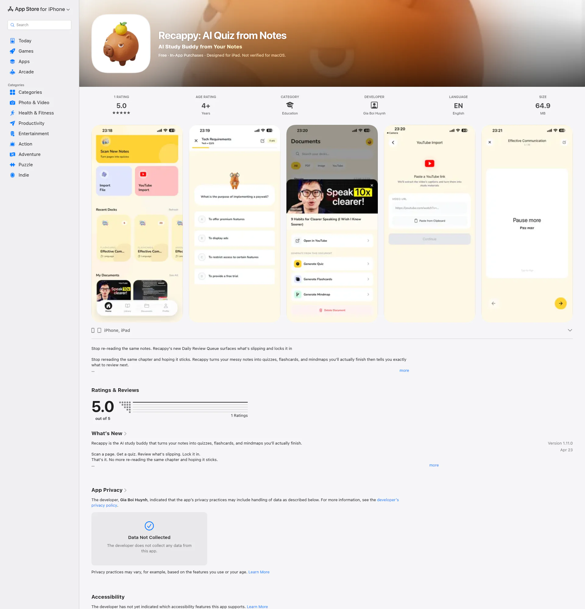 Recappy landing page