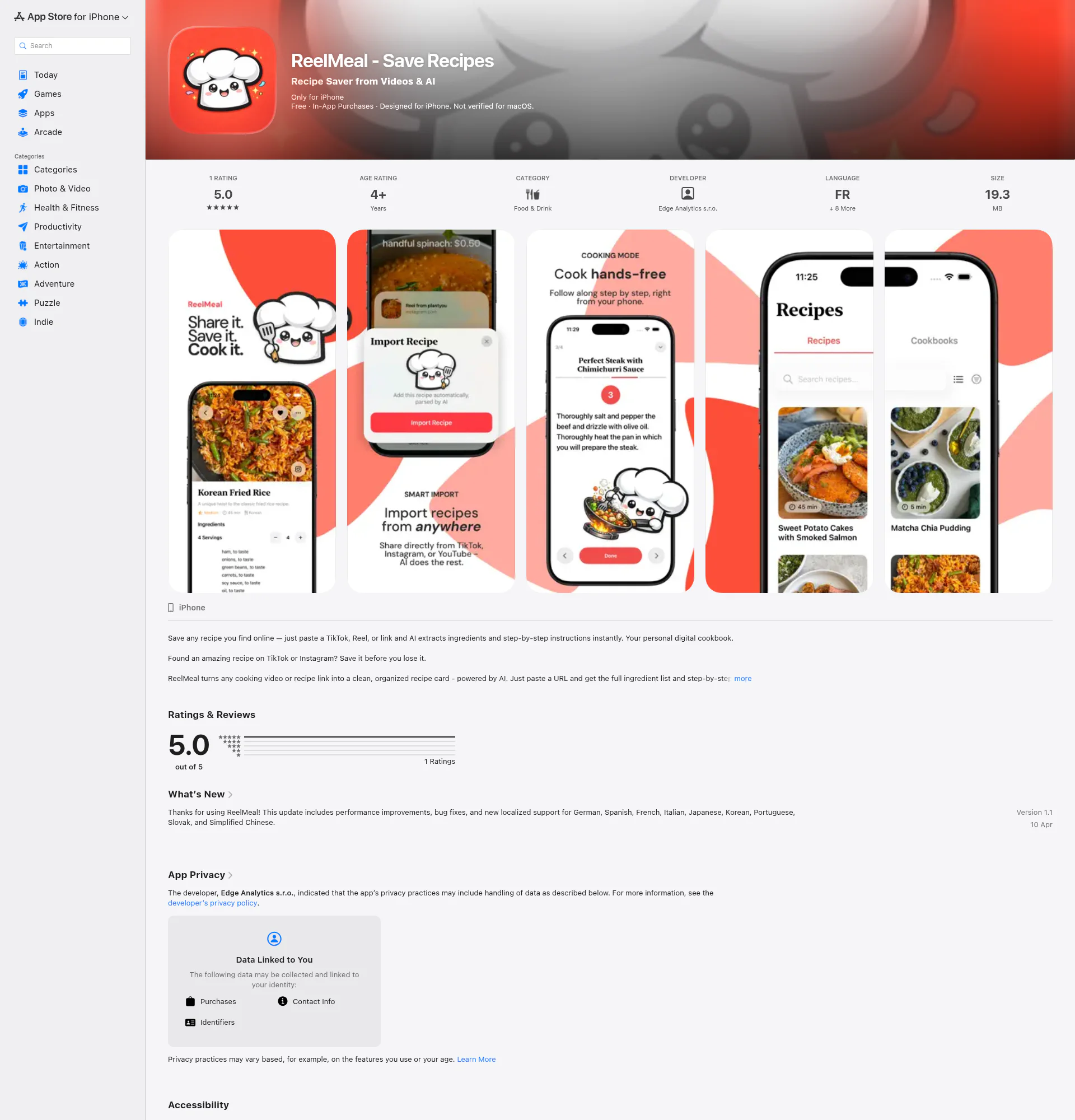 ReelMeal landing page