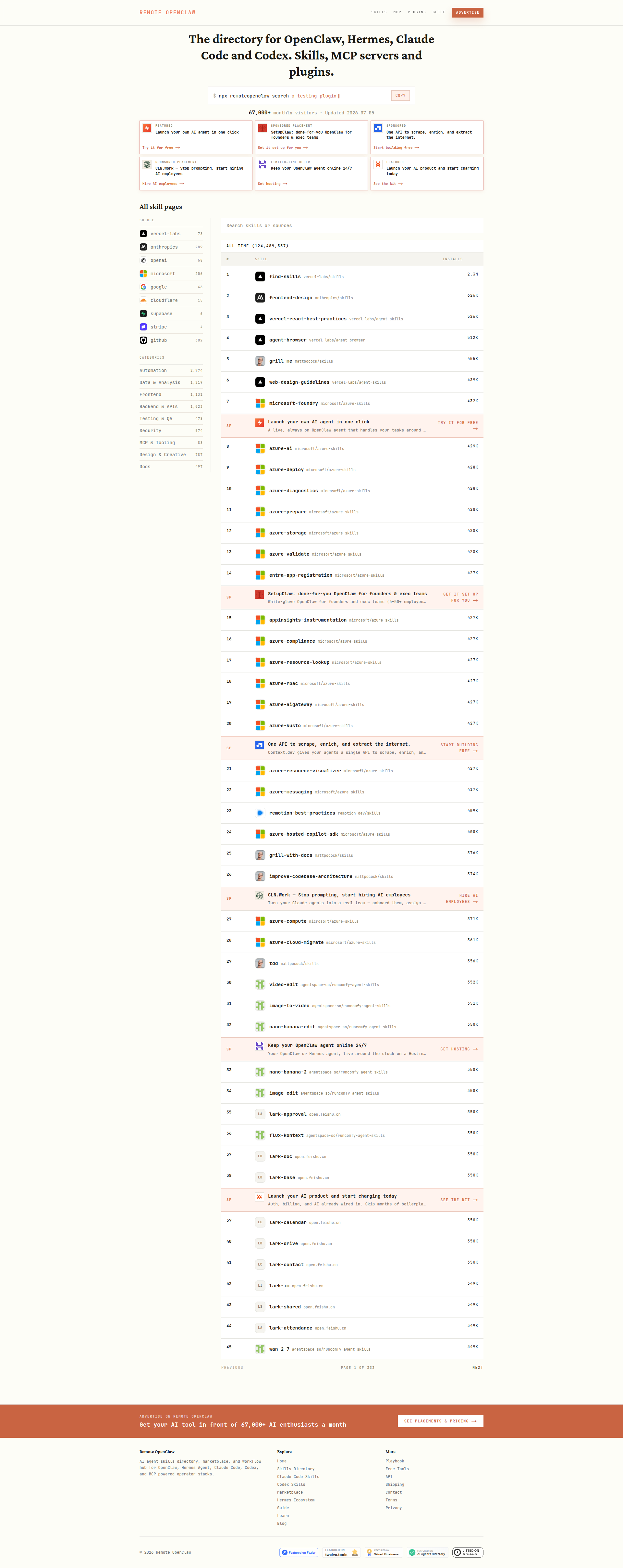 Landing page screenshot for remoteopenclaw.com, 1920 by 4826 pixels