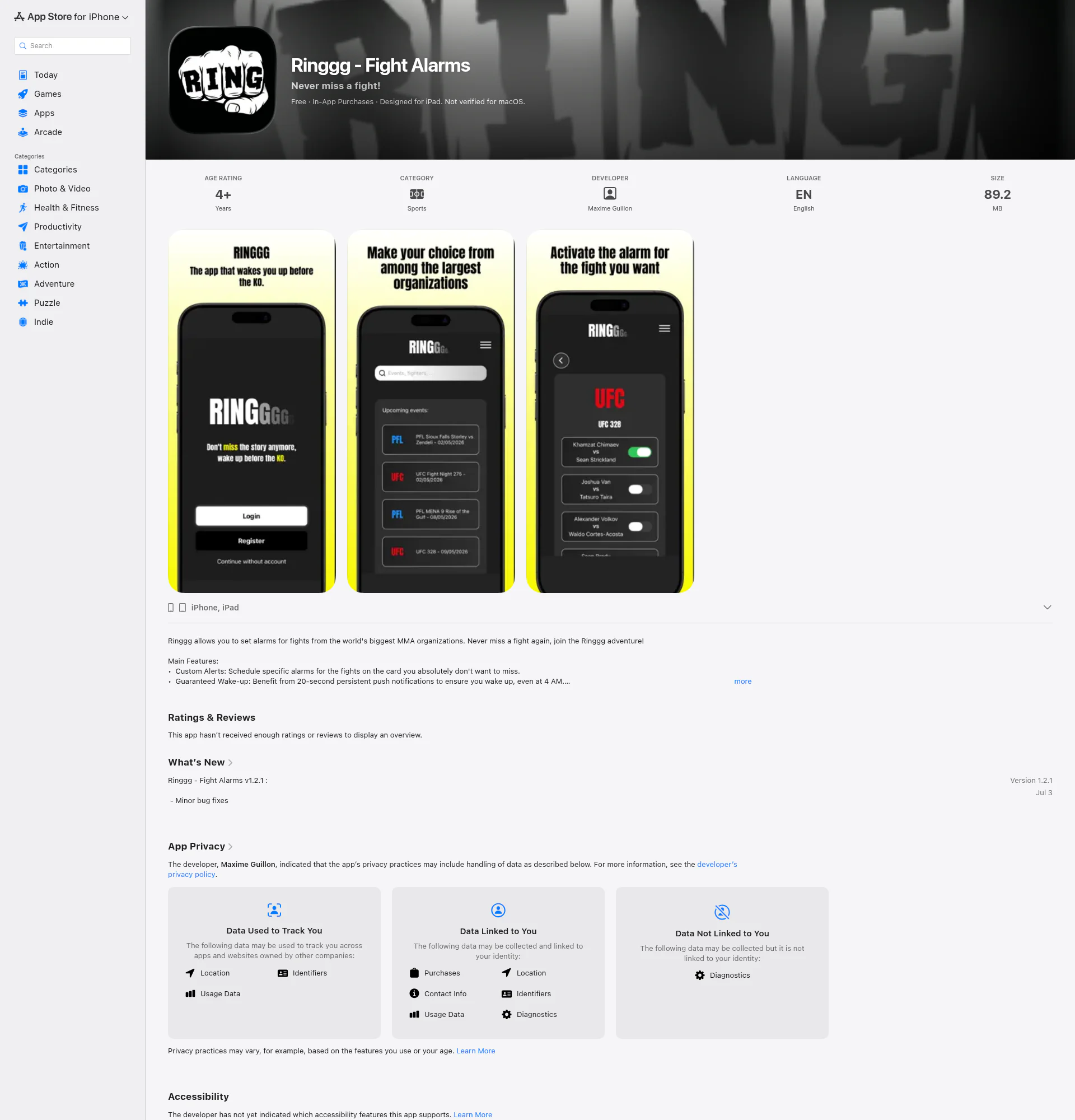 Ringgg - Fight Alarms landing page