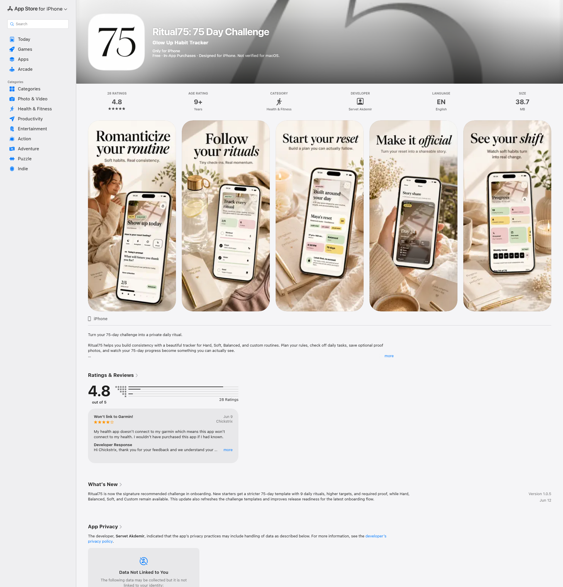 Landing page screenshot for apps.apple.com, 1920 by 2000 pixels