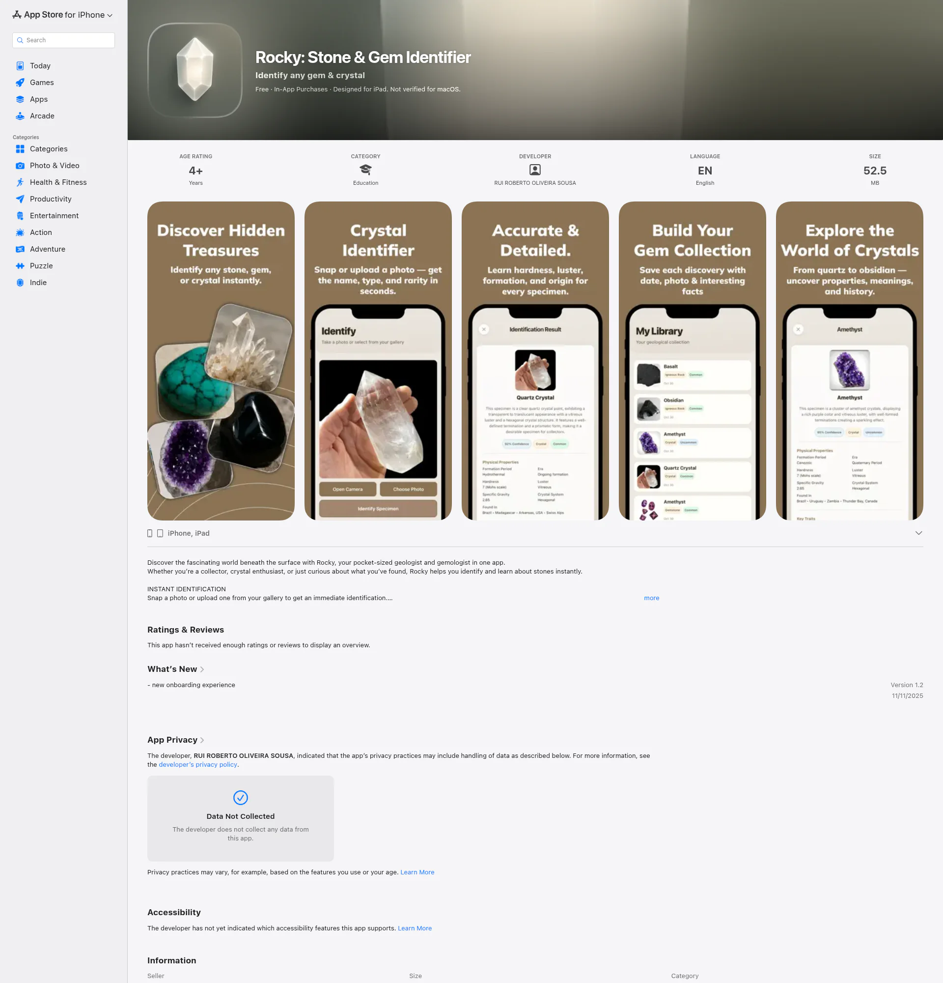 Rocky \| Stone & Gem Identifier landing page