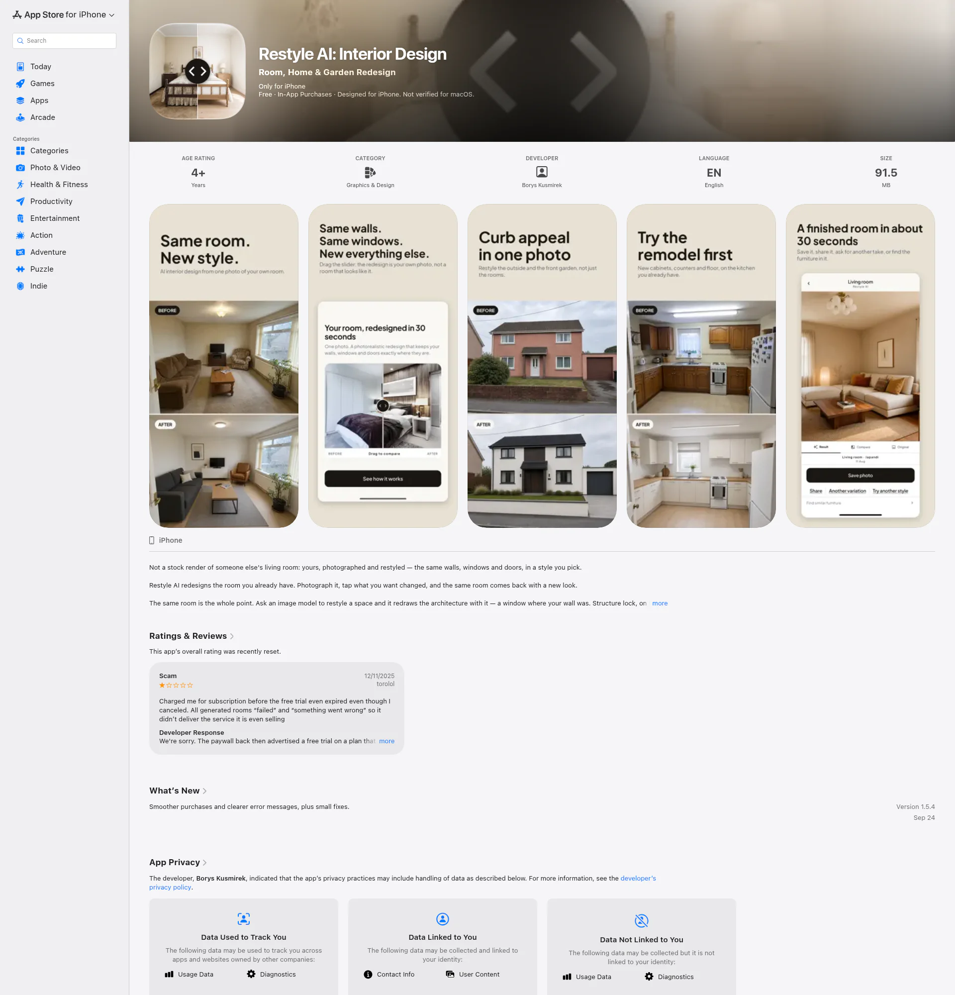 RoomStylerAI - AI Interior Design landing page