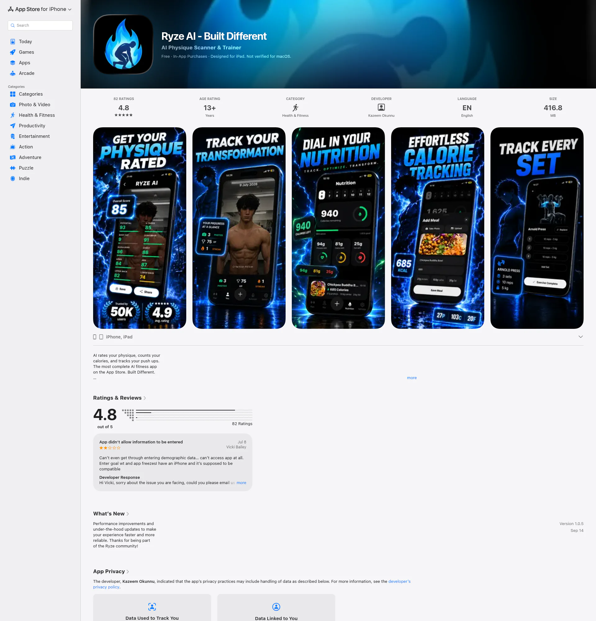 Ryze landing page
