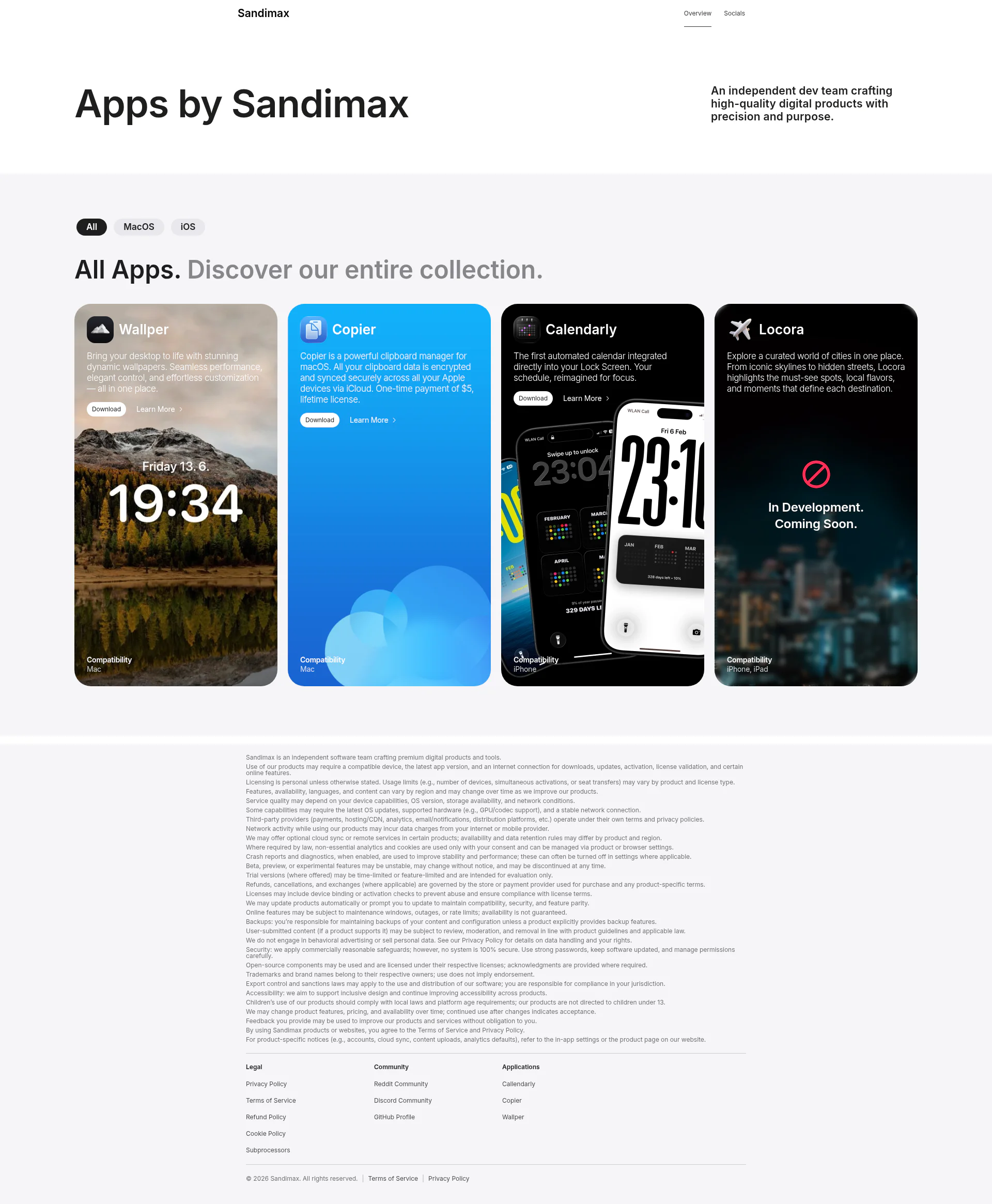 Sandimax website