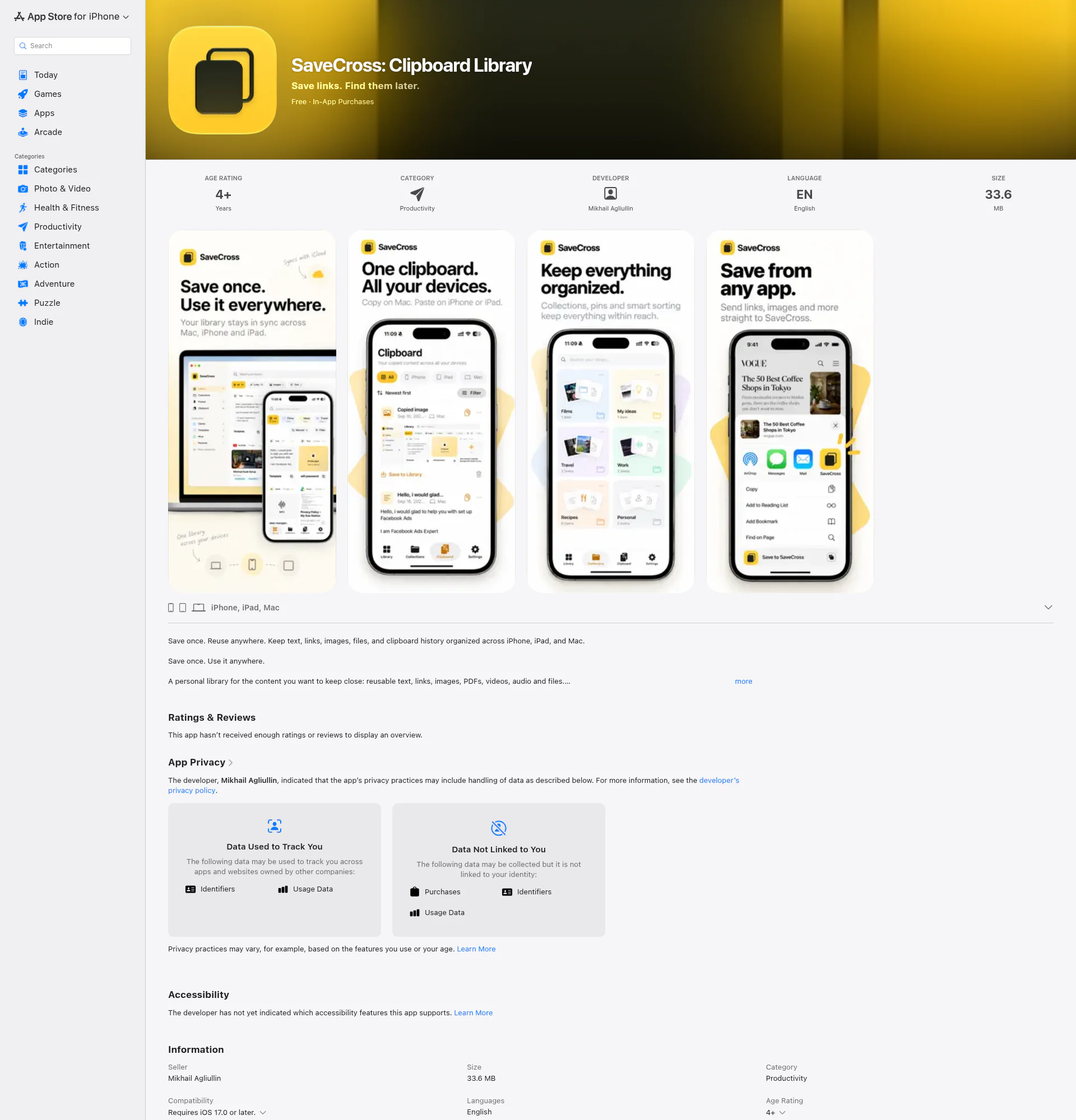 SaveCross: Clipboard Library landing page