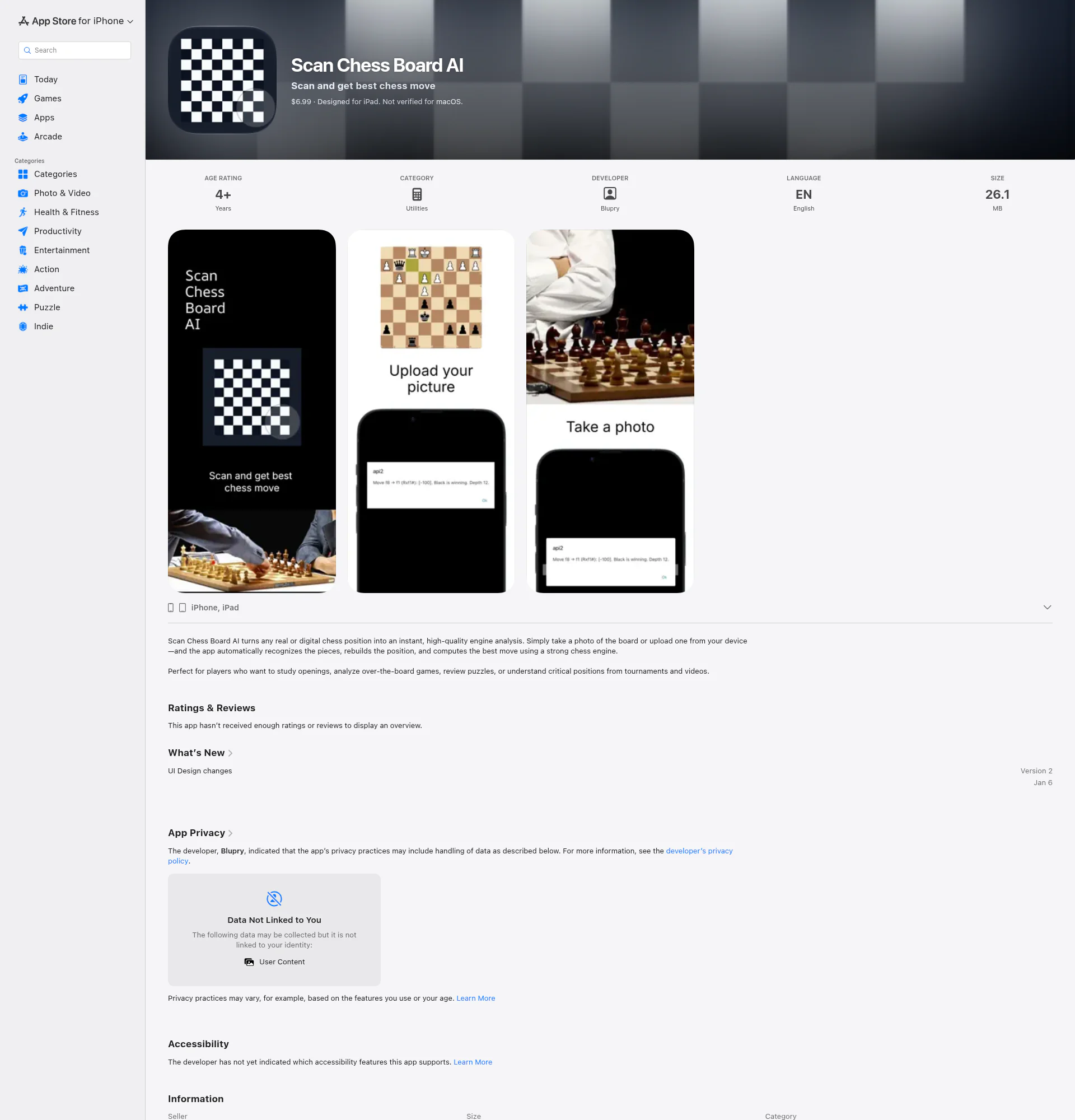Scan Chess Board AI landing page