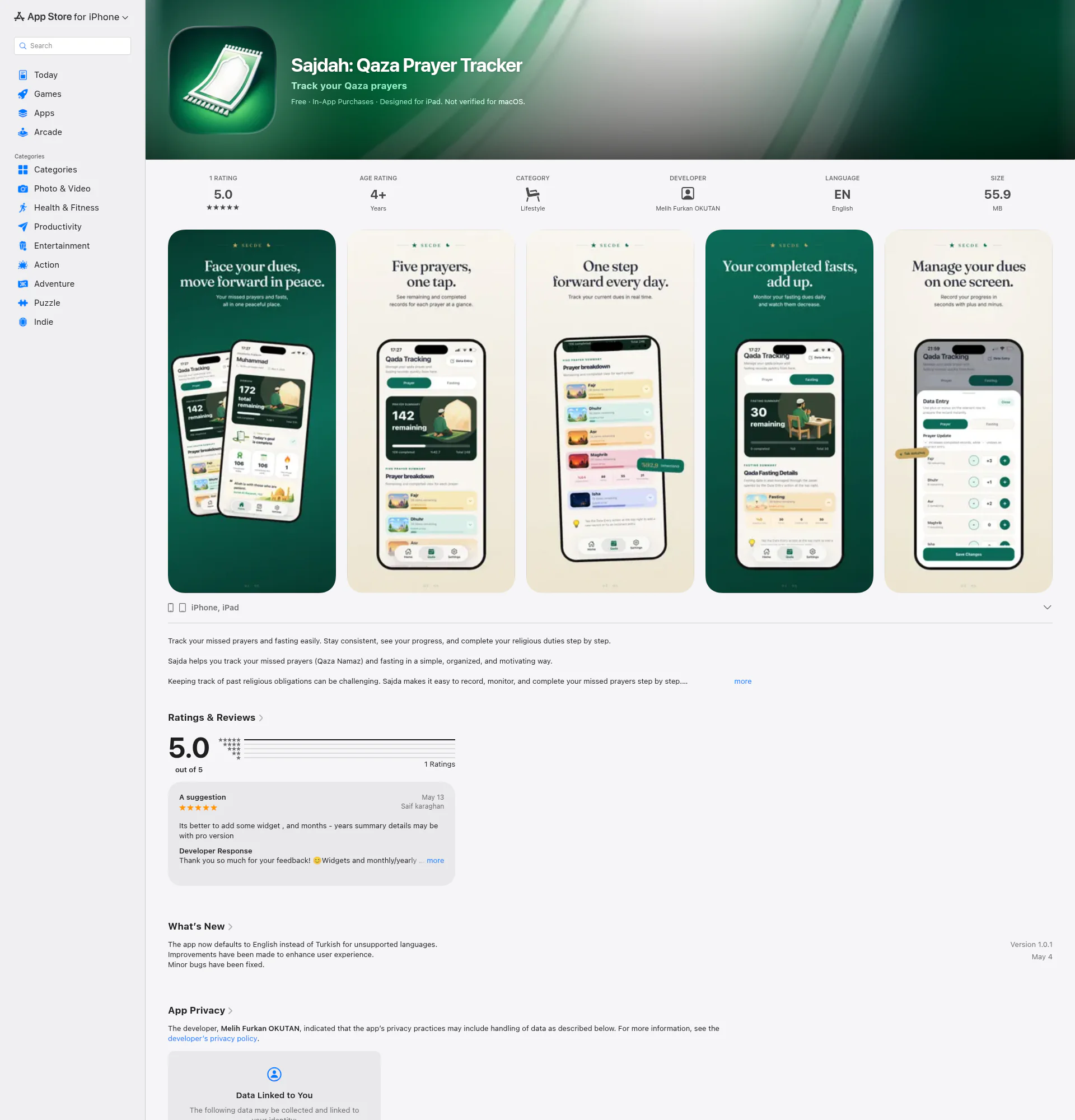 Secde landing page