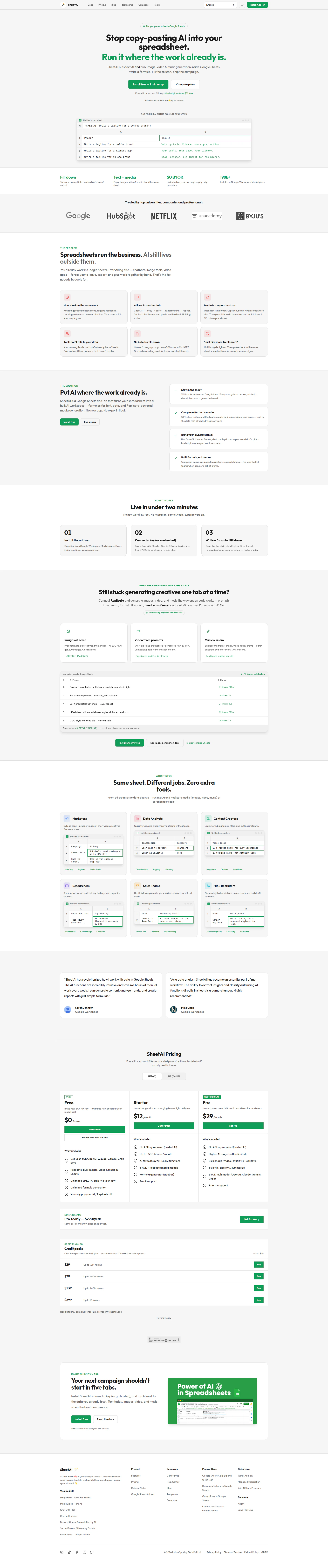 SheetAI.app website