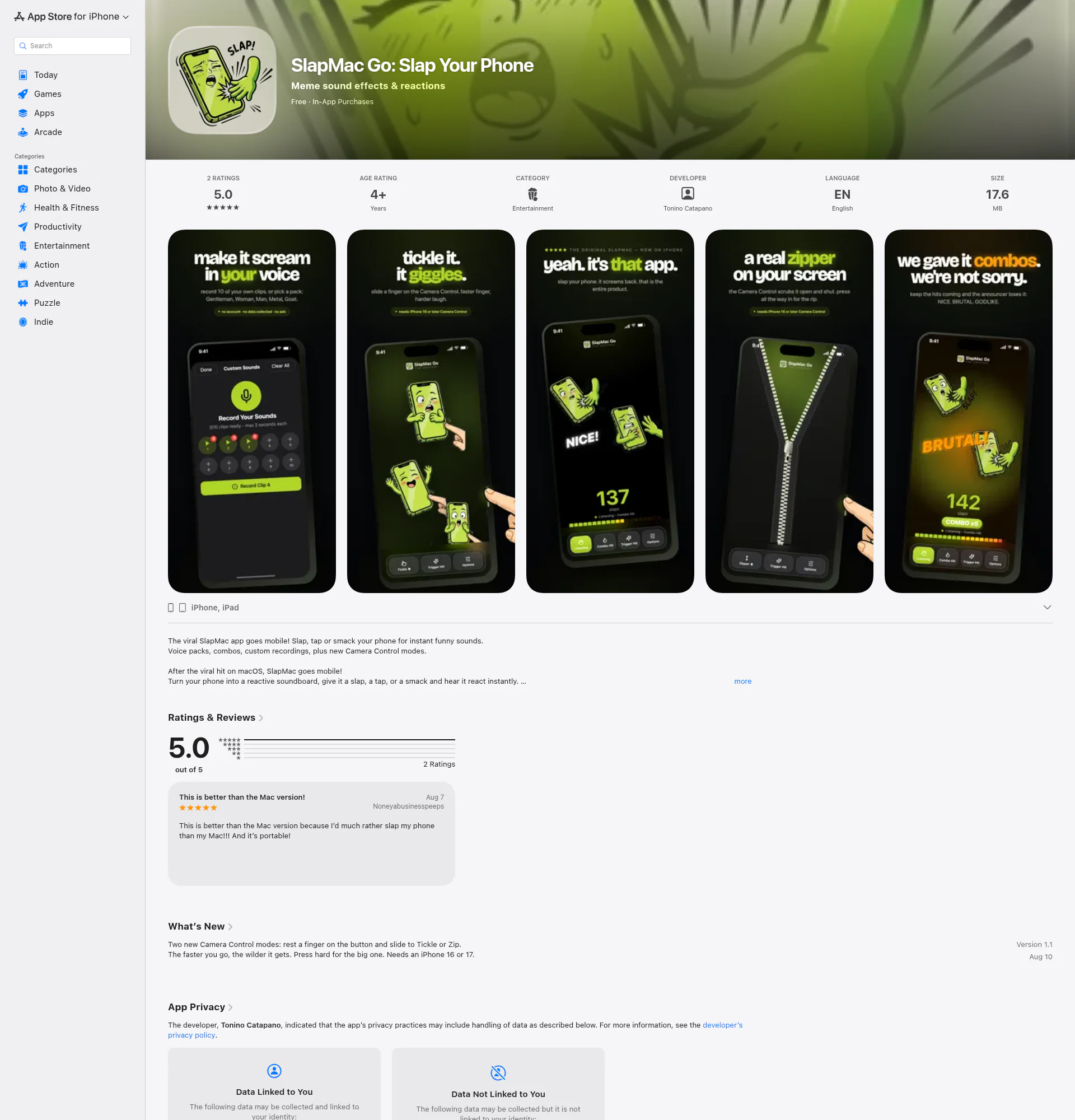 SlapMac Go landing page